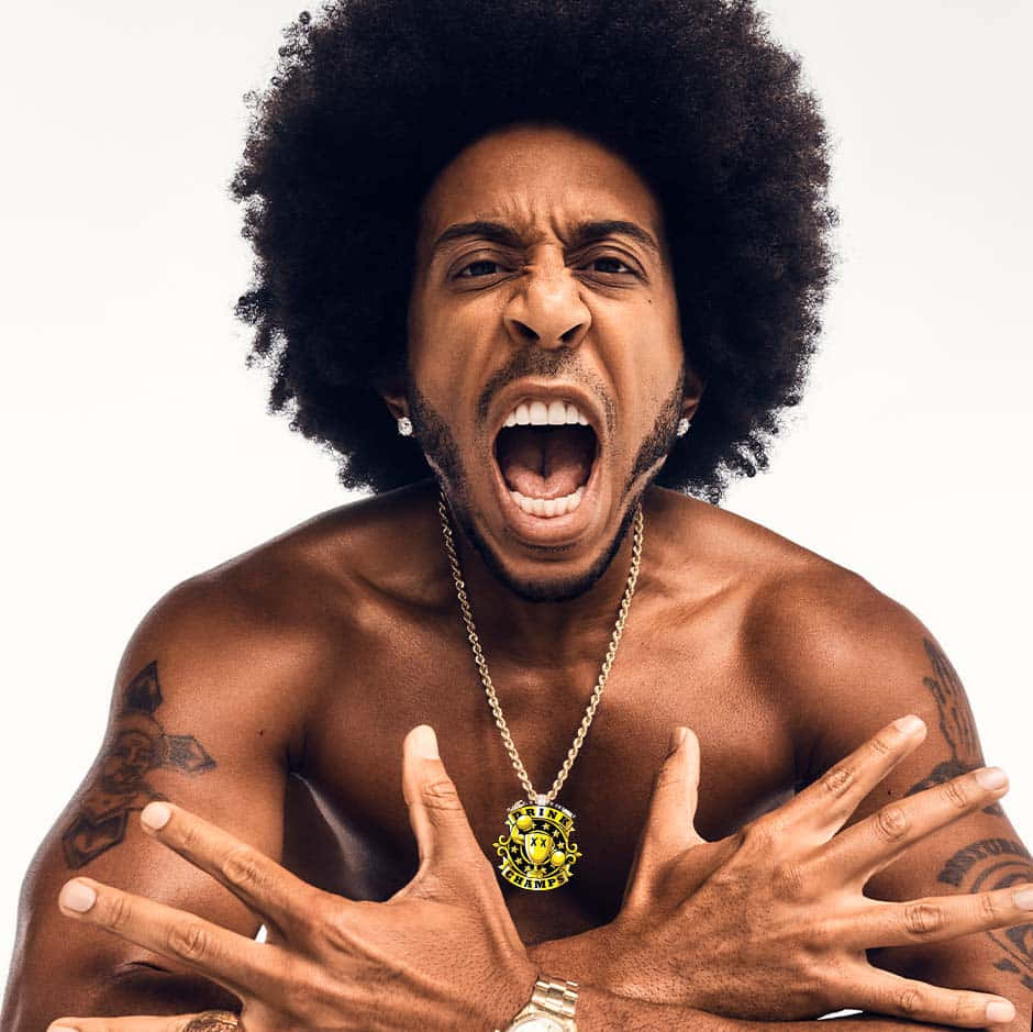 Ludacris, afro, tattoos, SD Desktop Wallpaper