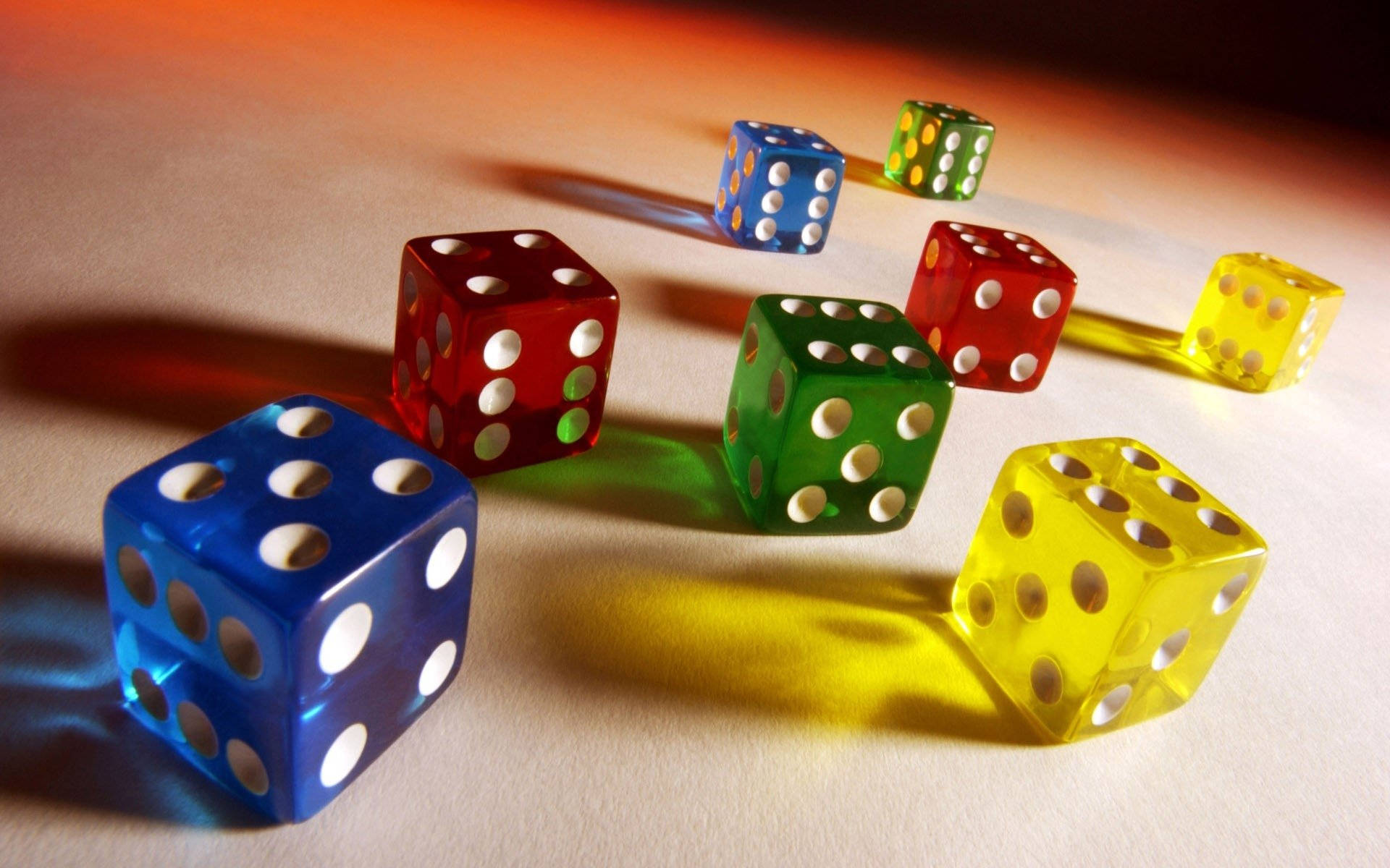Ludo King, colorful dice, red blue green and yellow, Full HD Desktop Wallpaper
