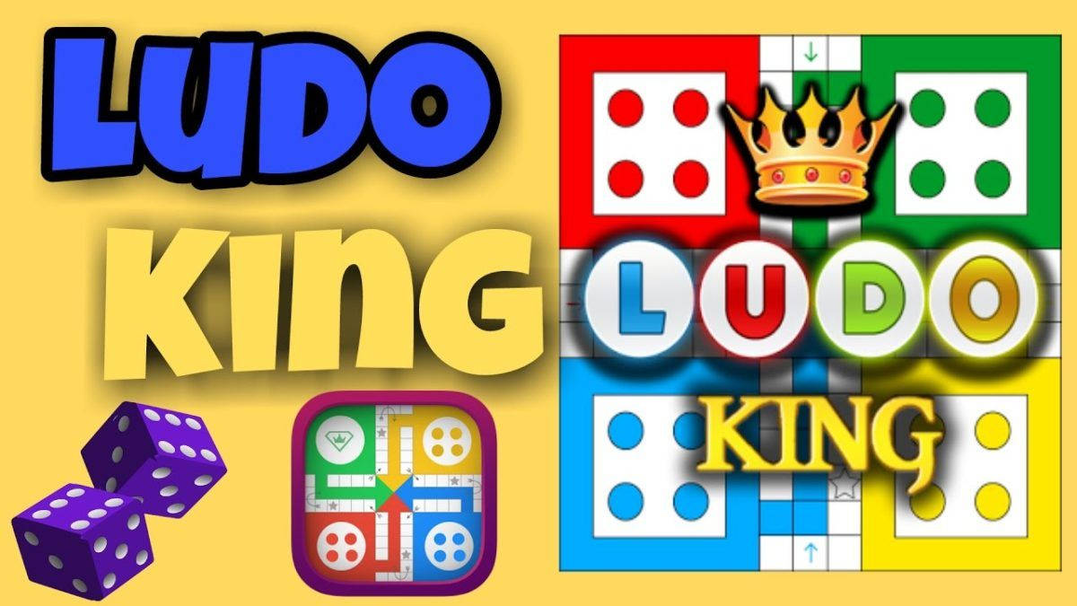 Ludo King, yellow background, colorful dice, SD Desktop Wallpaper