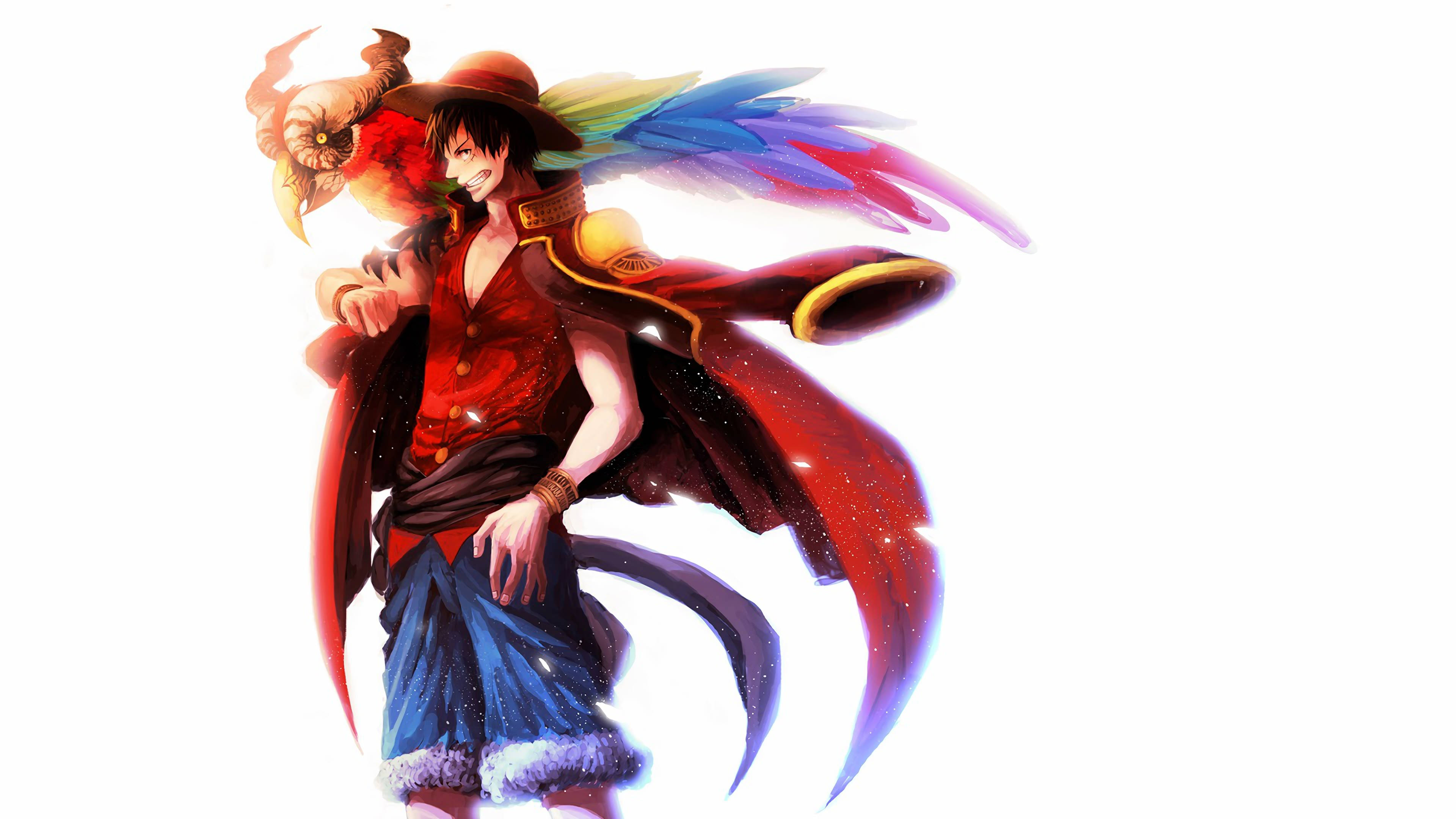 Luffy, 4K, rainbow wings, 4K Desktop Wallpaper