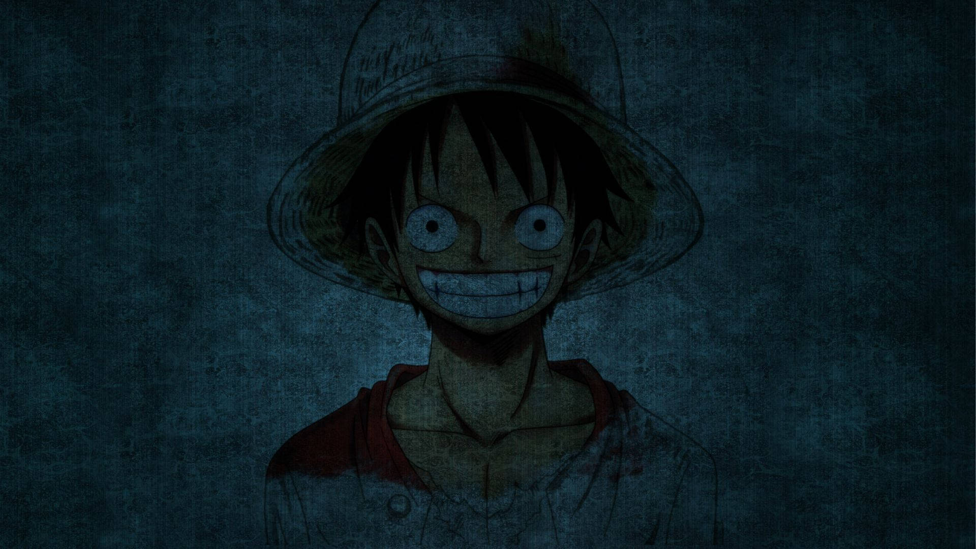 Luffy, straw hat, wide grin, Full HD Desktop Wallpaper