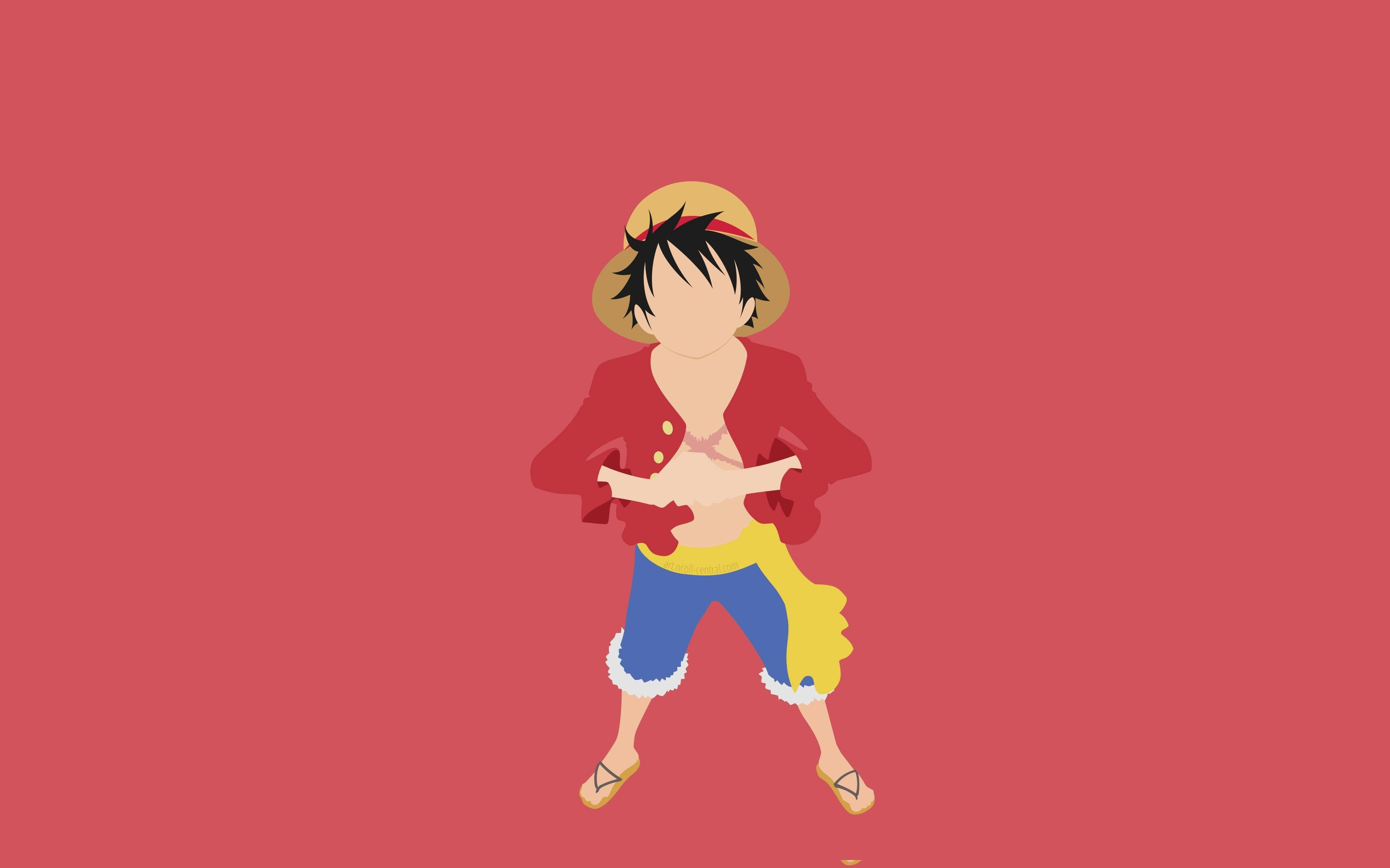 Luffy, 4K, minimalist vector art, 4K Desktop Wallpaper