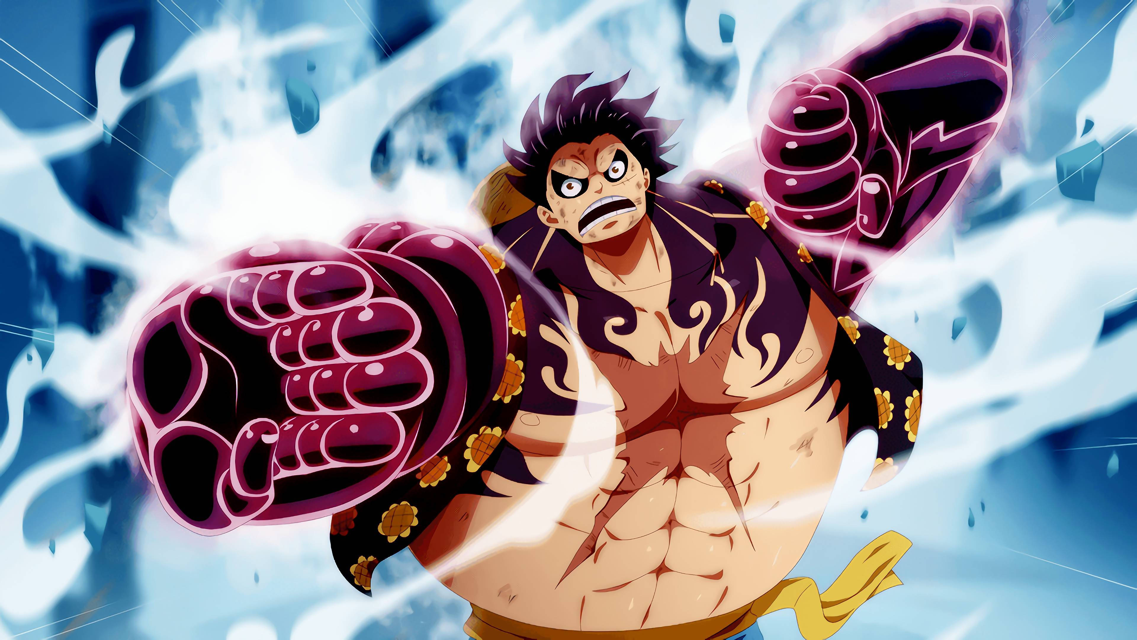 Luffy 4K, chest scar, spiky hair, 4K Desktop Wallpaper