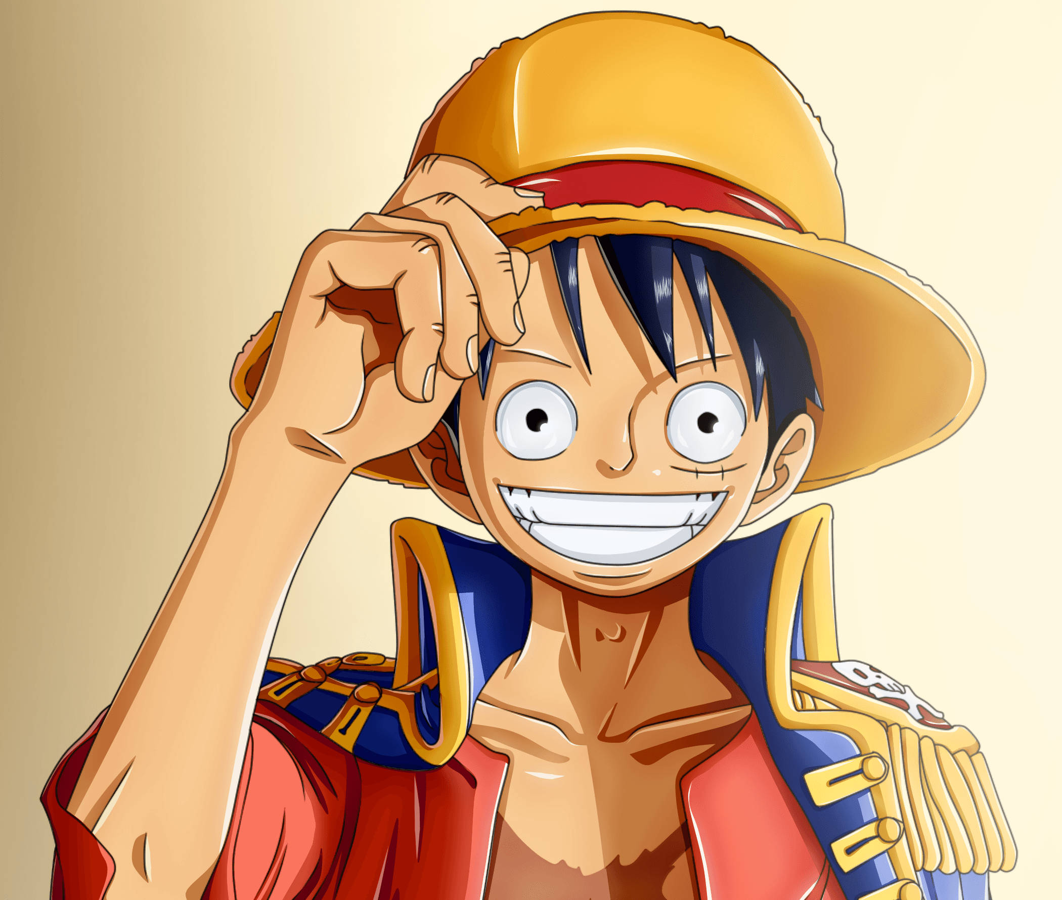 Luffy, 4K, captain's jacket, Full HD Desktop Wallpaper