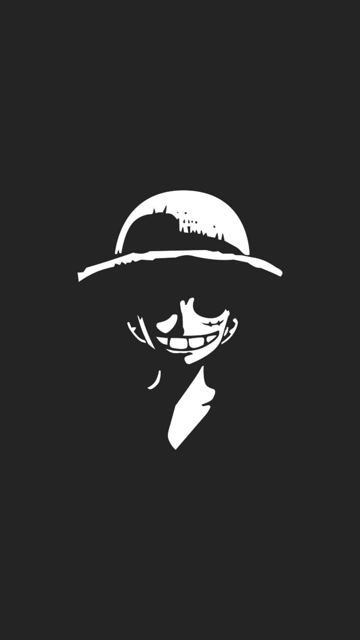 Luffy, smiling, wide-brimmed hat, Full HD Phone Wallpaper