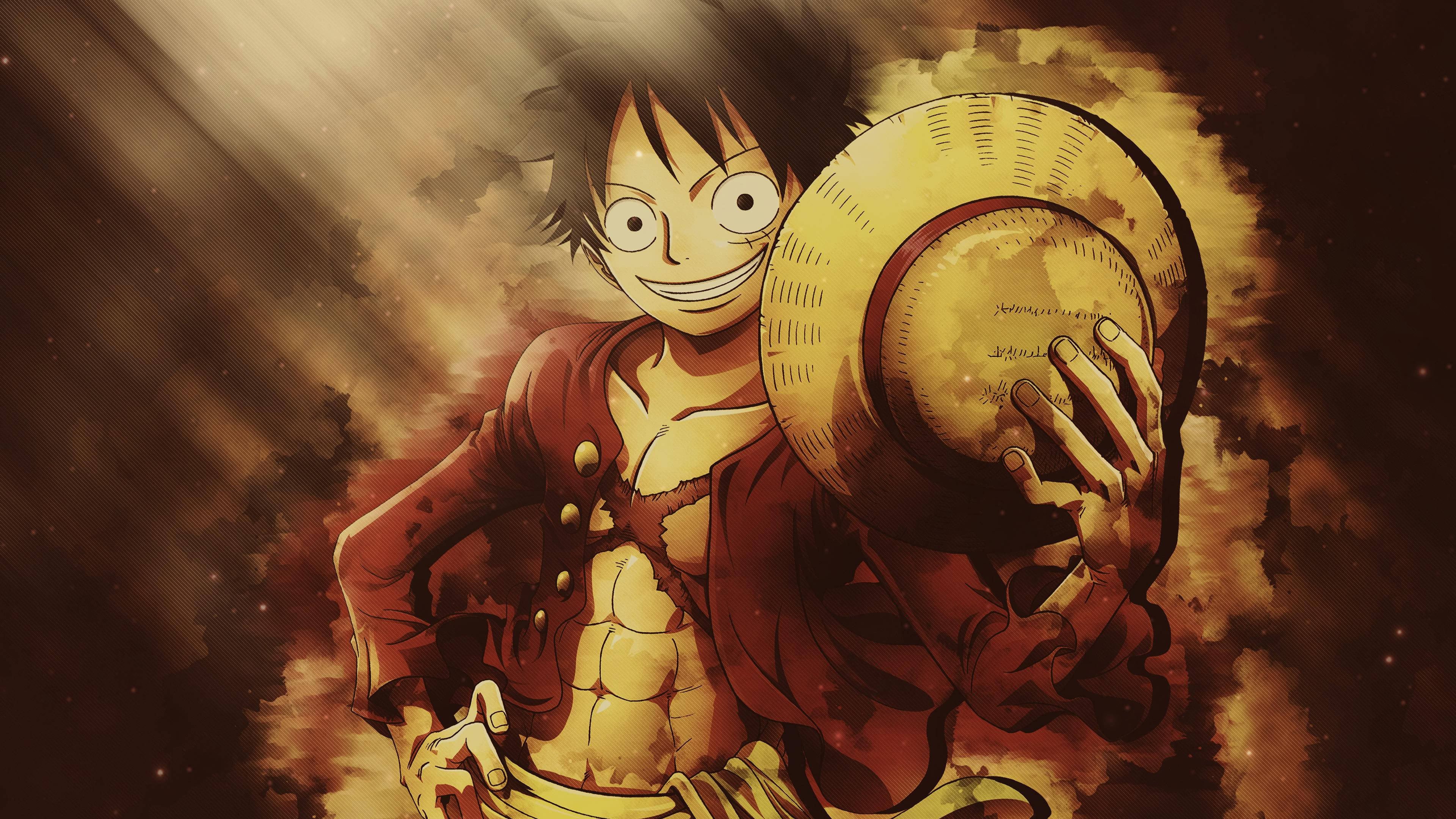 Luffy, 4K, sepia colour, 4K Desktop Wallpaper
