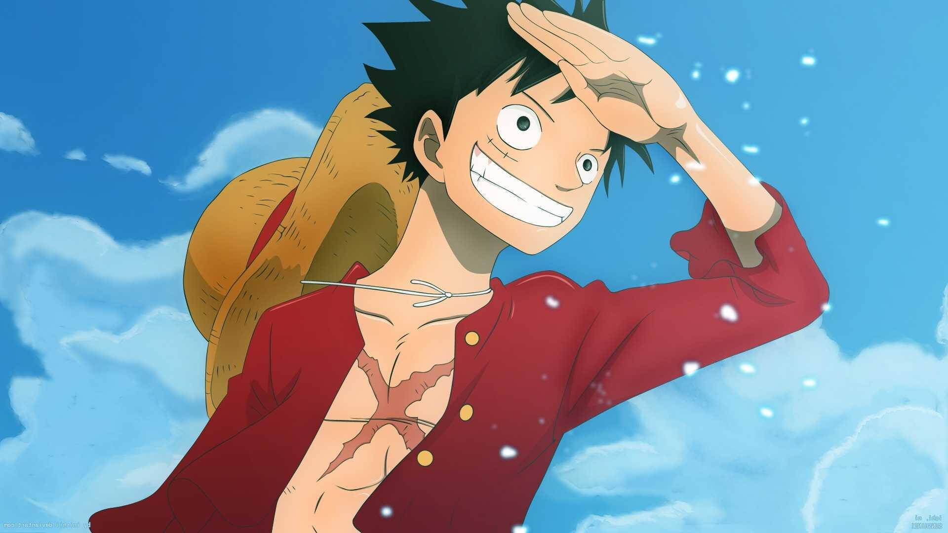 Luffy, 4K, red polo, Full HD Desktop Wallpaper