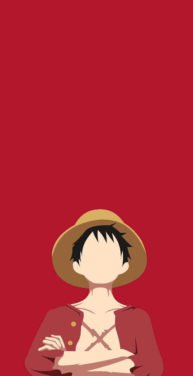 Luffy, straw hat, red coat, HD Phone Wallpaper