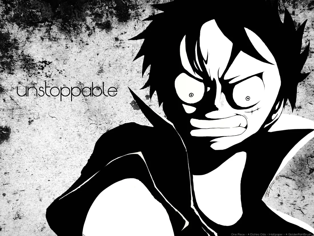 Luffy Black And White