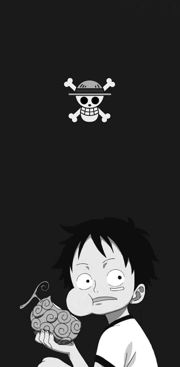 Luffy, spiky hair, spiral fruit, HD Phone Wallpaper
