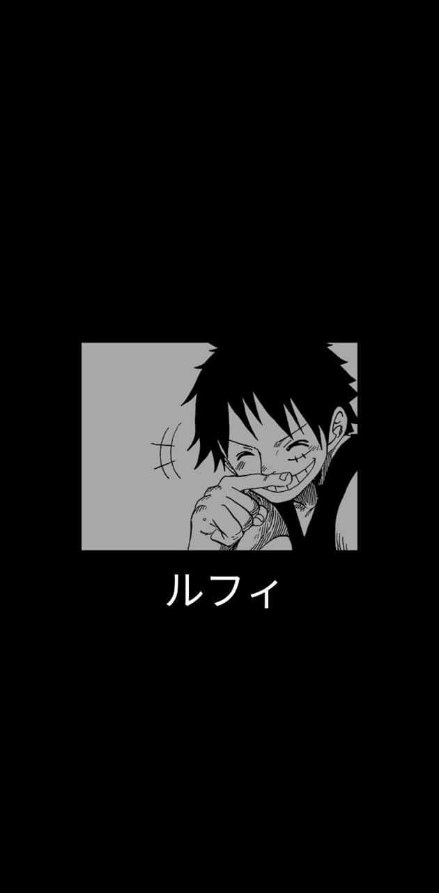 Luffy, black and white, manga panel, HD Phone Wallpaper