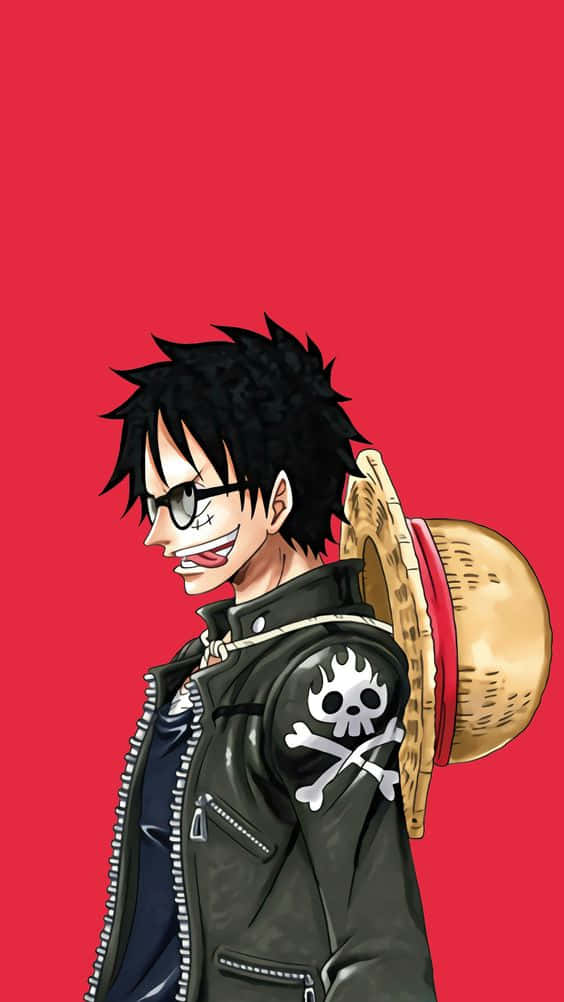 Luffy Drip, straw hat, skull jacket, SD Phone Wallpaper