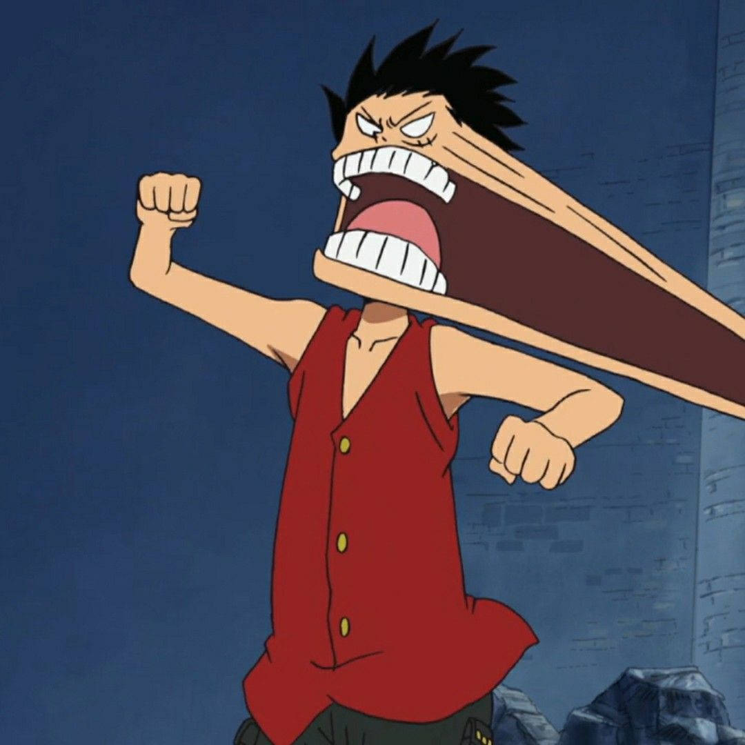 Luffy, spiky black hair, red vest, SD Desktop Wallpaper