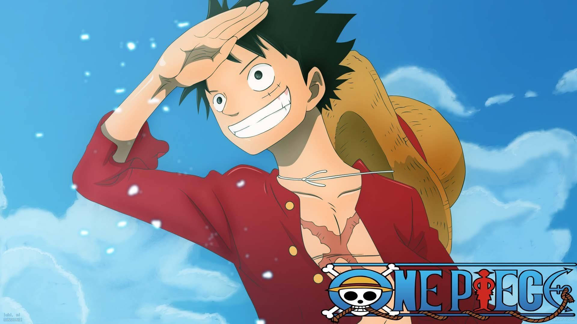 Luffy Funny, straw hat, red shirt, Full HD Desktop Wallpaper