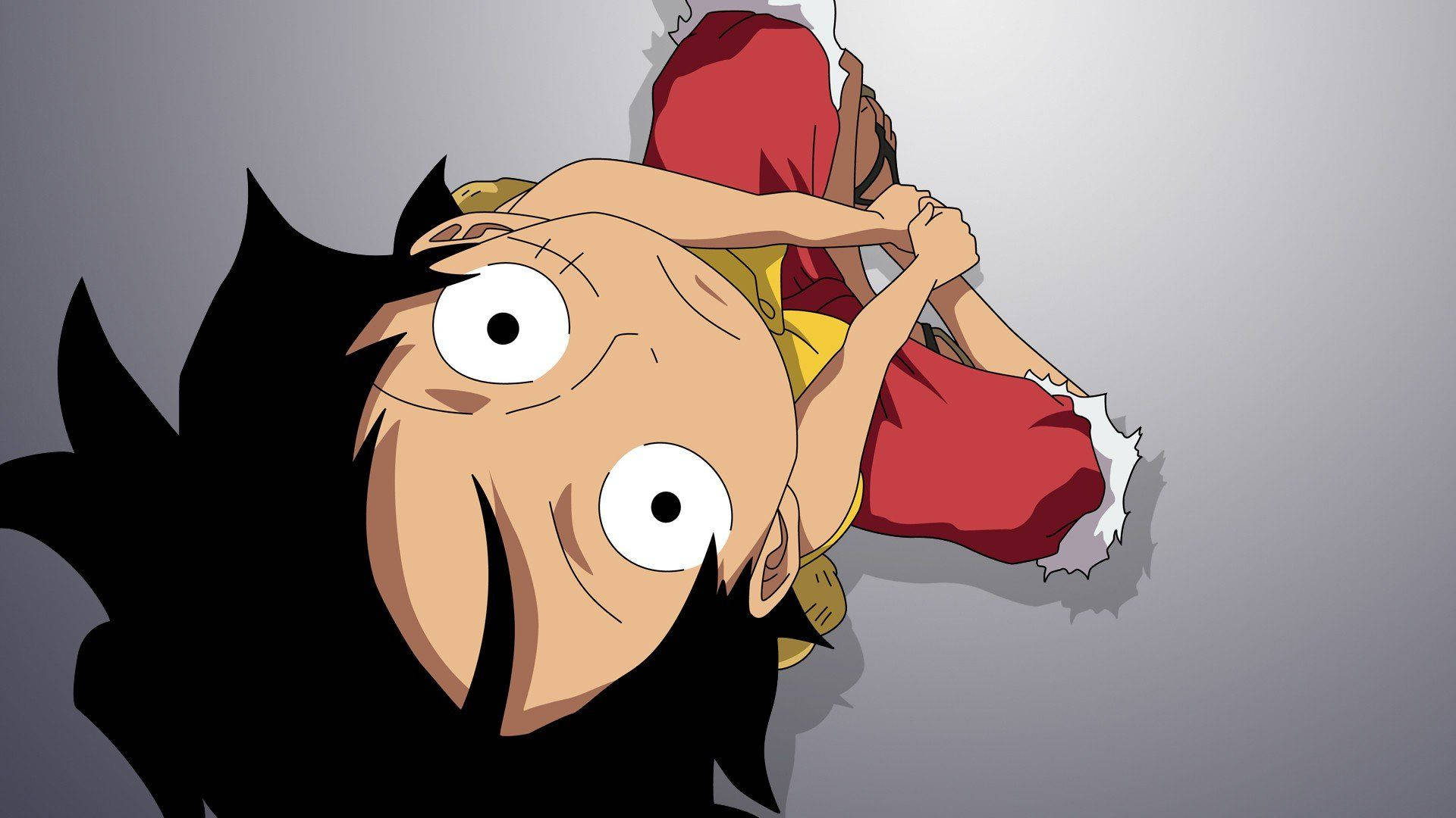 Luffy Funny, black hair, wide eyes, Full HD Desktop Wallpaper