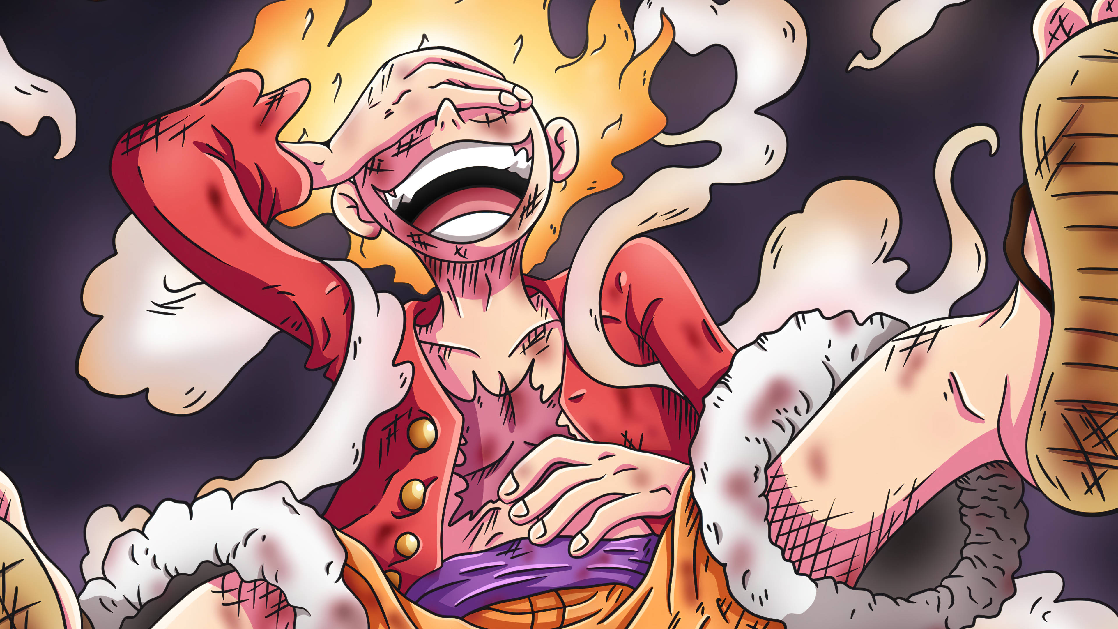 Luffy, 4K, cartoon pirate, 4K Desktop Wallpaper