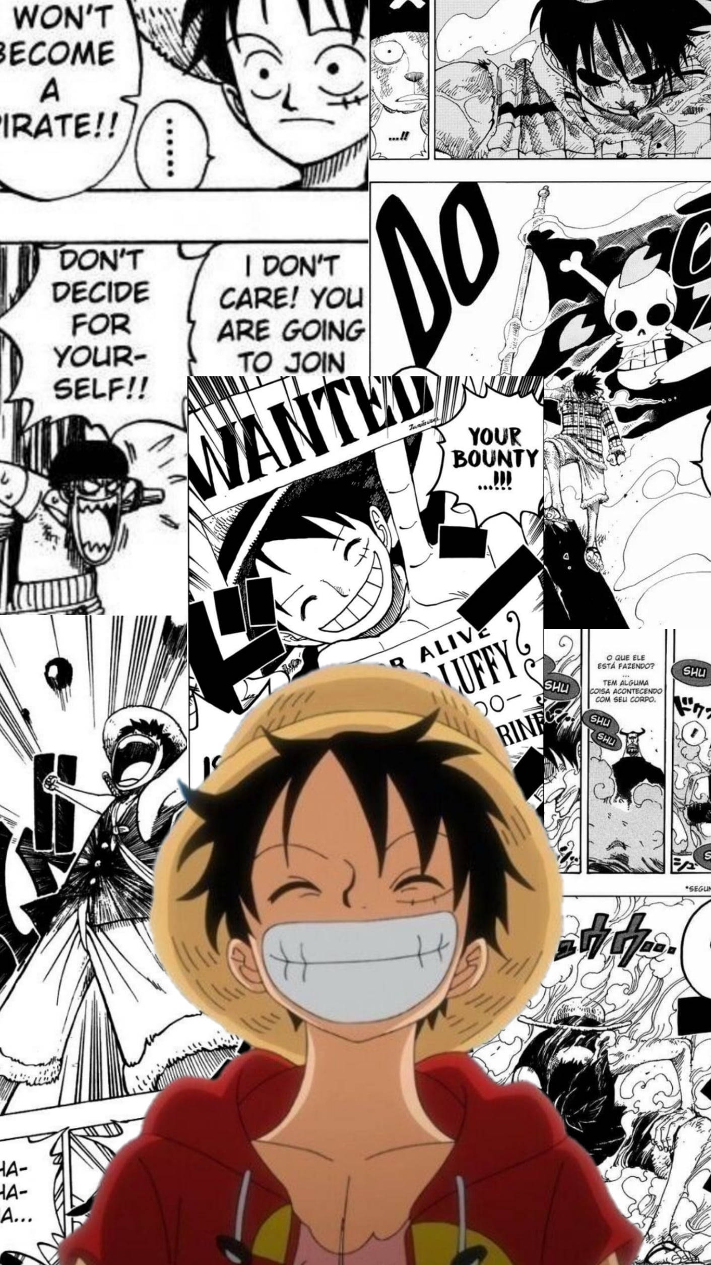 Luffy, straw hat, red hoodie, Full HD Phone Wallpaper