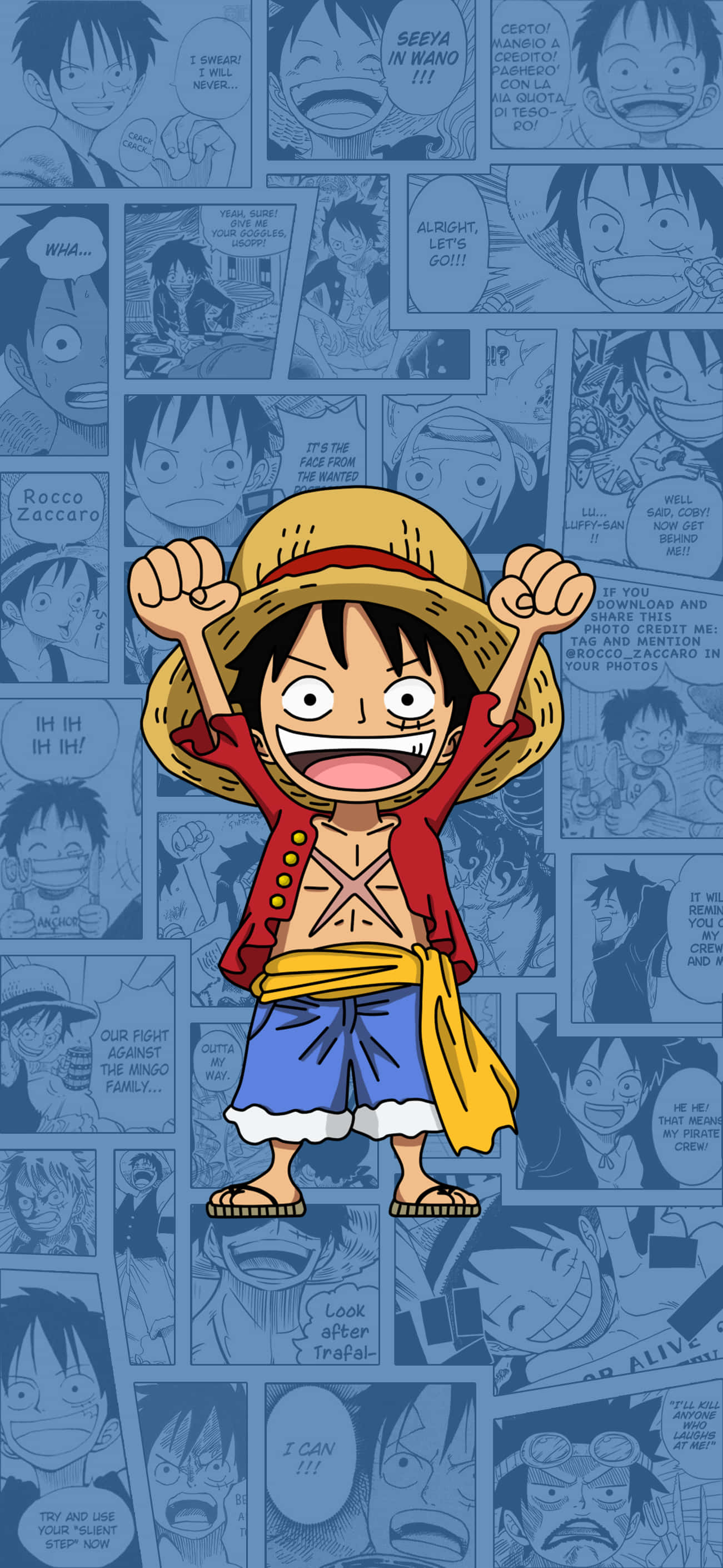 Luffy, straw hat, red vest, 2K Phone Wallpaper