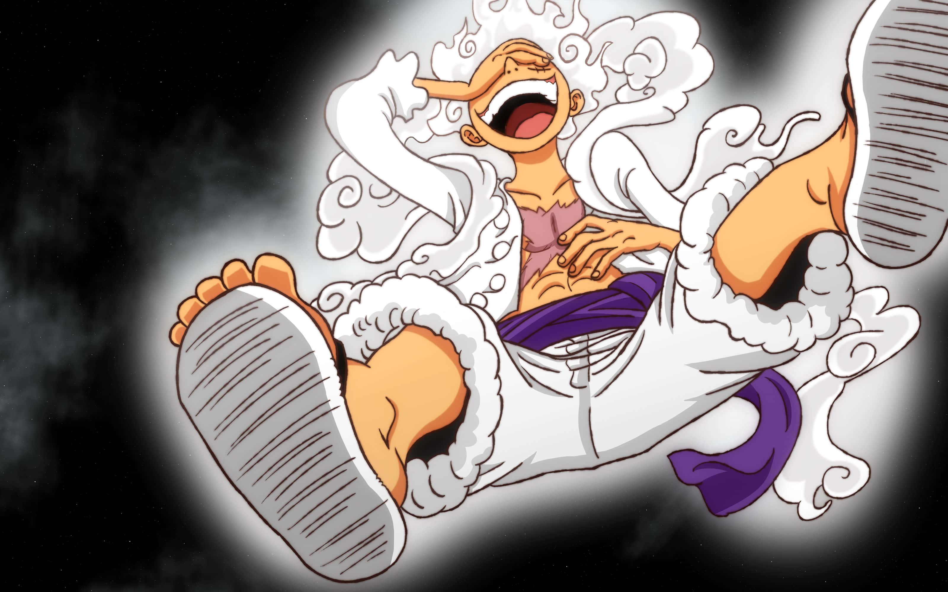 Luffy, laughing, full body, 2K Desktop Wallpaper