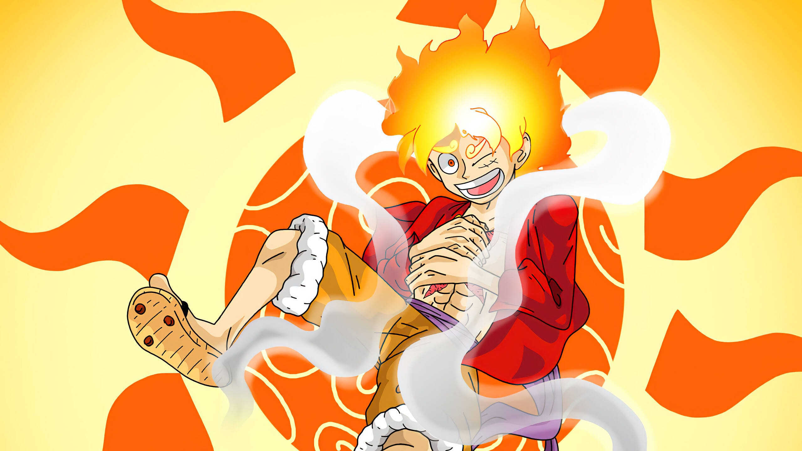 Luffy, 4K Fifth Gear Form, red jacket, 2K Desktop Wallpaper