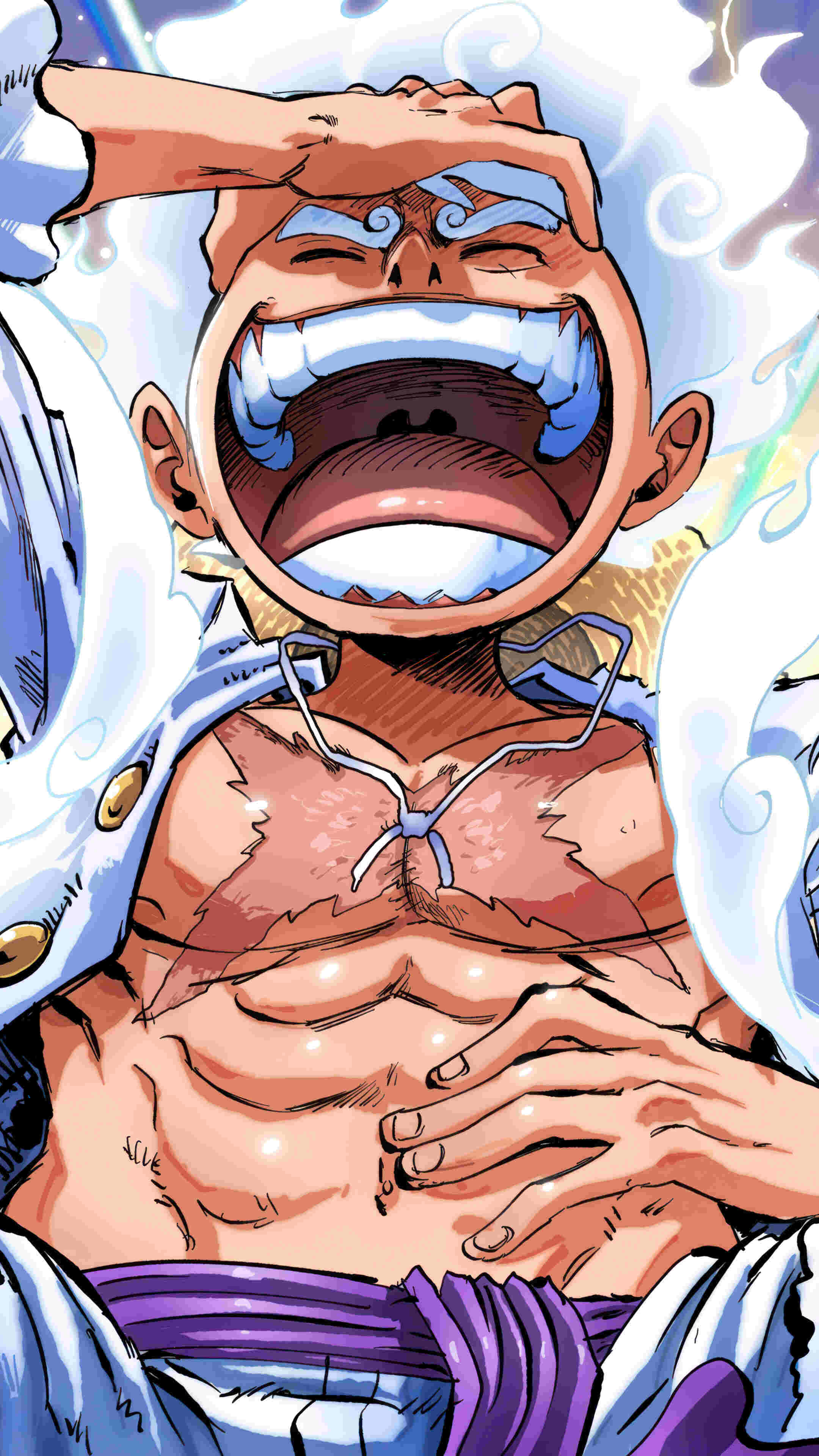Luffy, Gear 5, anime character, 4K Phone Wallpaper