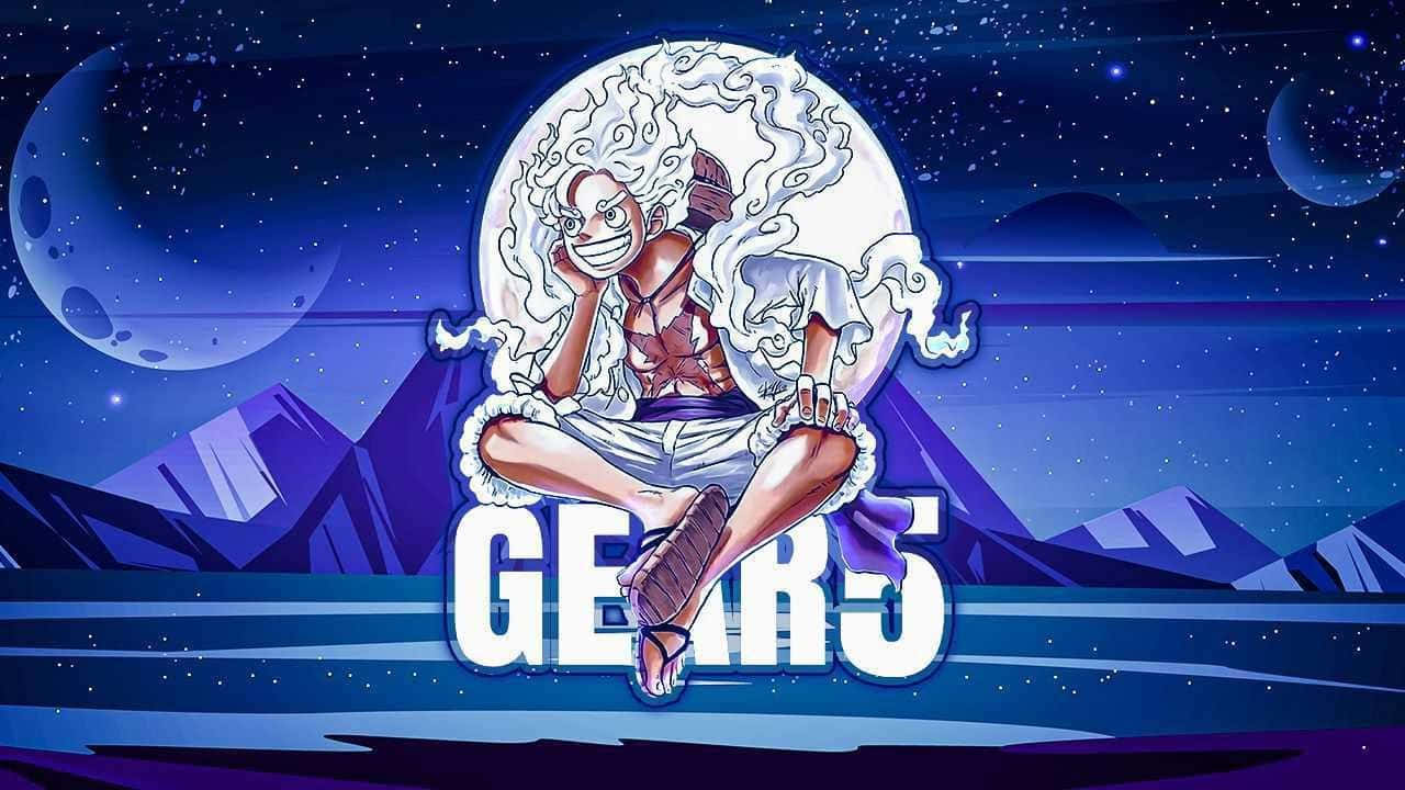 Luffy Gear 5, moonlight transformation, moon, HD Desktop Wallpaper