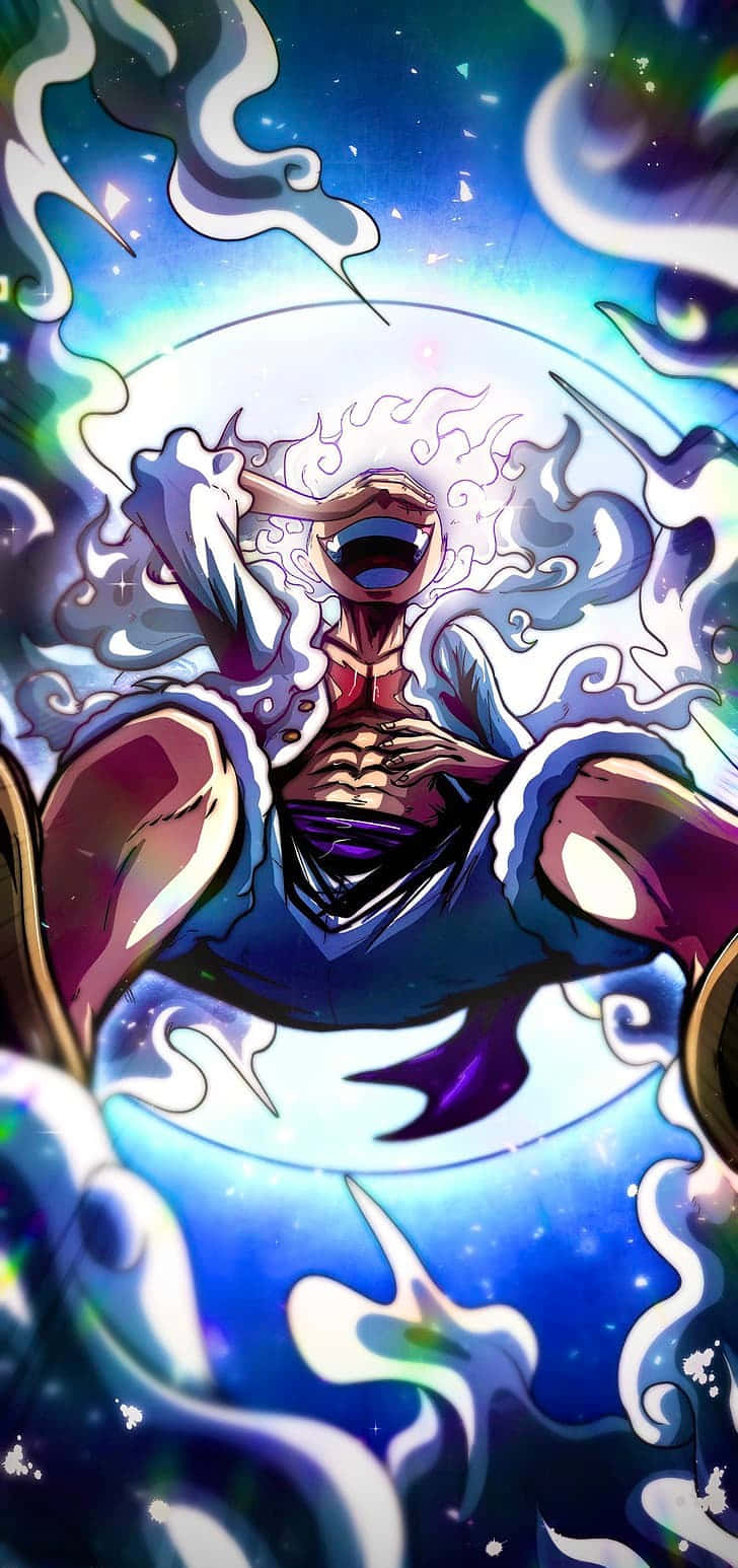 Luffy Gear 5, white hair, wide grin, HD Phone Wallpaper