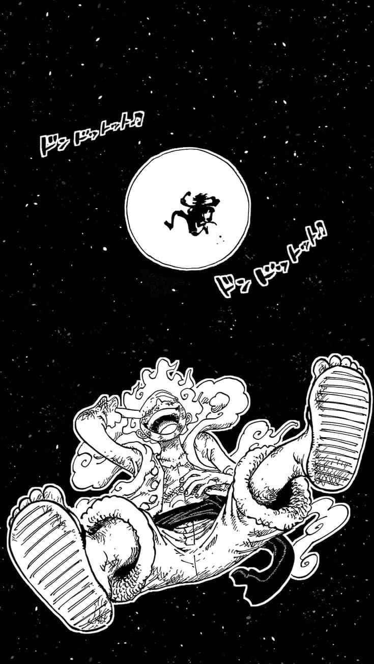 Luffy Gear 5, space adventure, starry black background, HD Phone Wallpaper