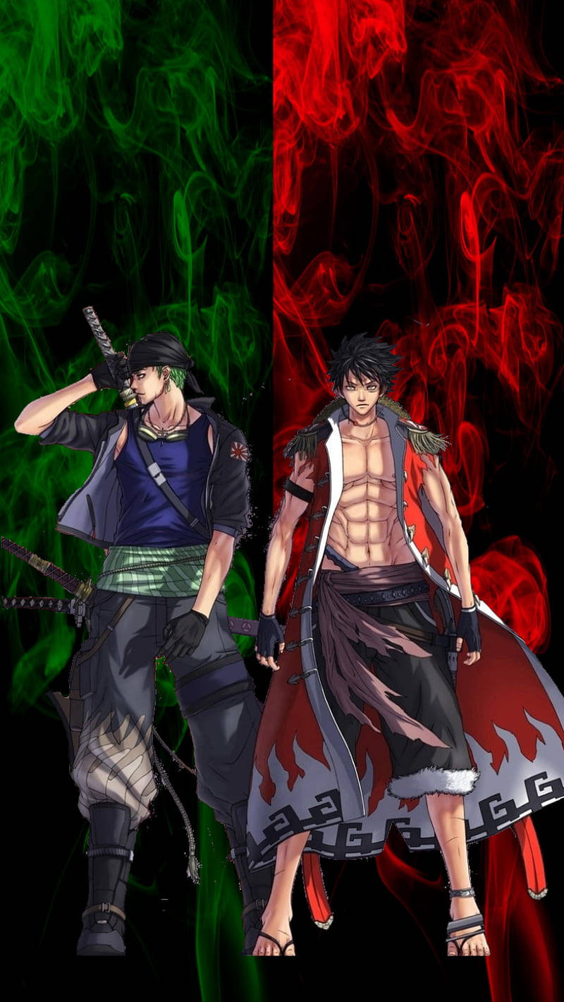 Luffy, Zoro, green, HD Phone Wallpaper