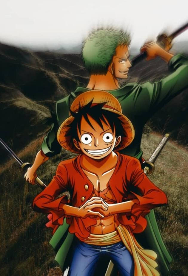 Luffy, Zoro, green hair, SD Phone Wallpaper