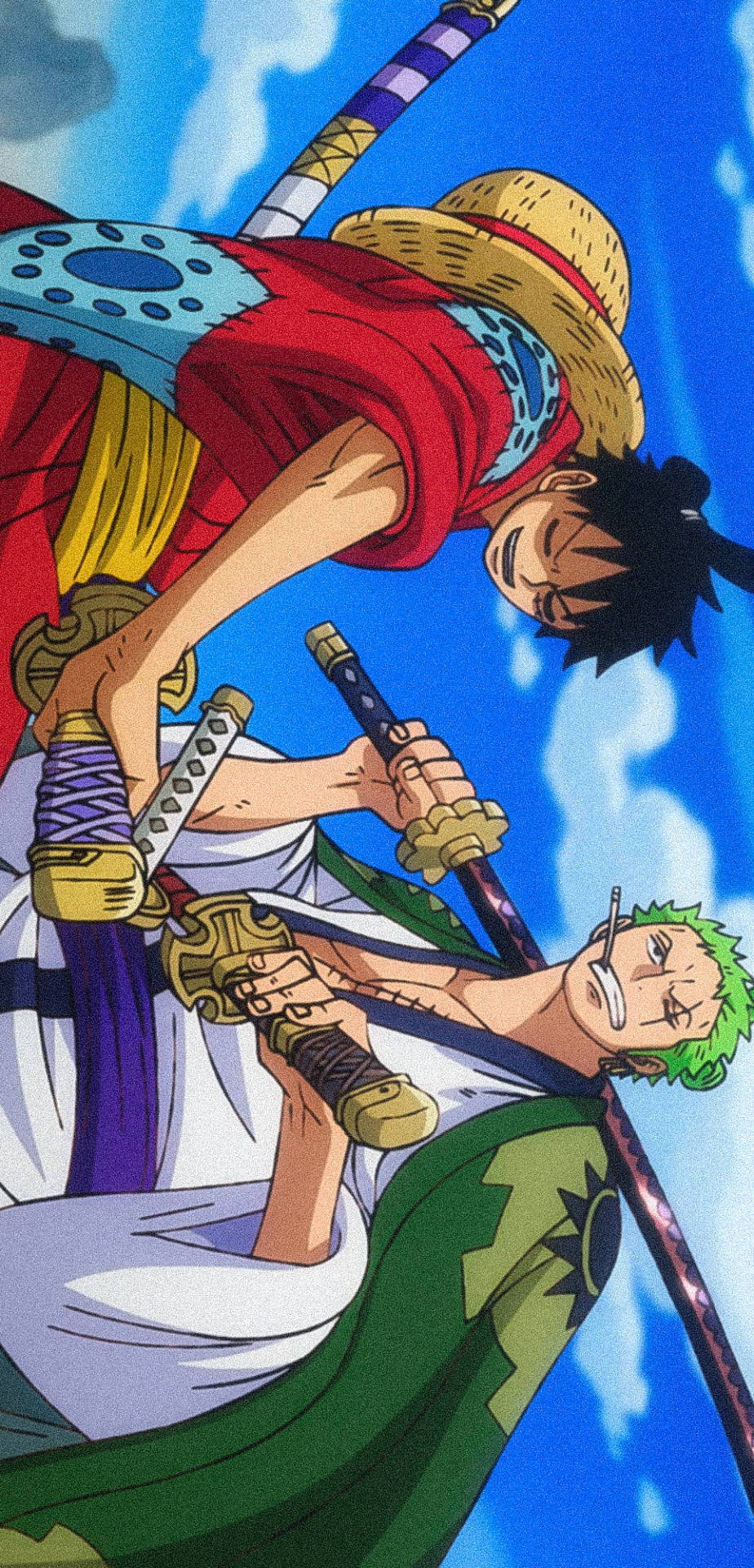 Luffy, Zoro, blue sky, Full HD Phone Wallpaper