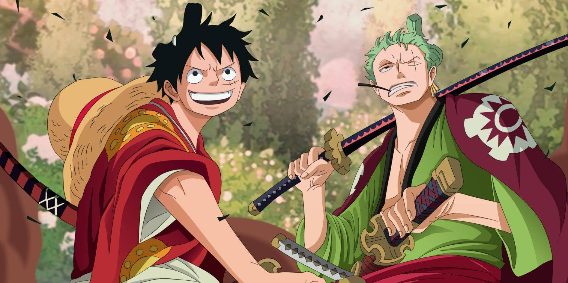 Luffy, Zoro, jungle, HD Desktop Wallpaper