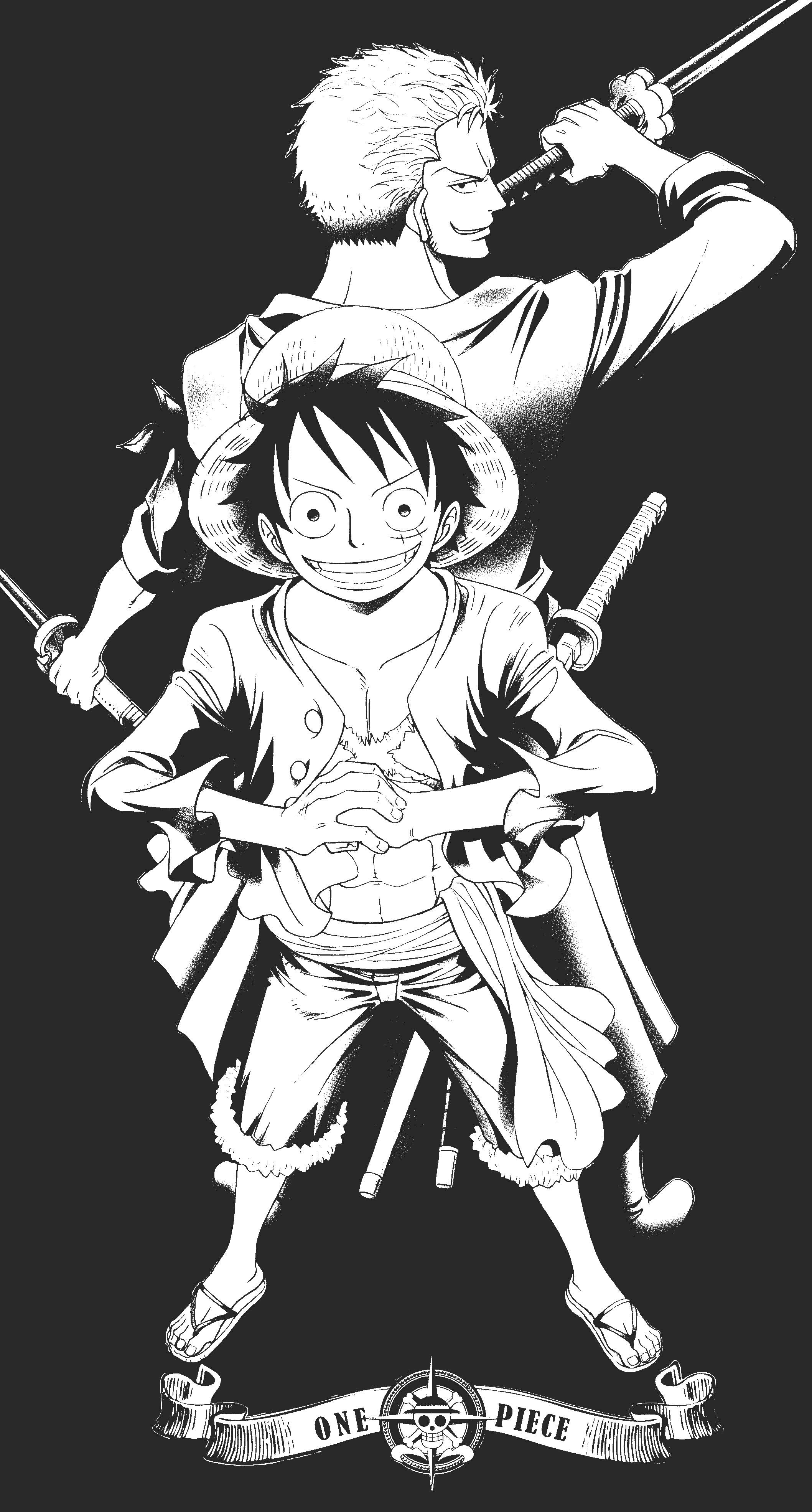 Zoro, Luffy, straw hat, 4K Phone Wallpaper