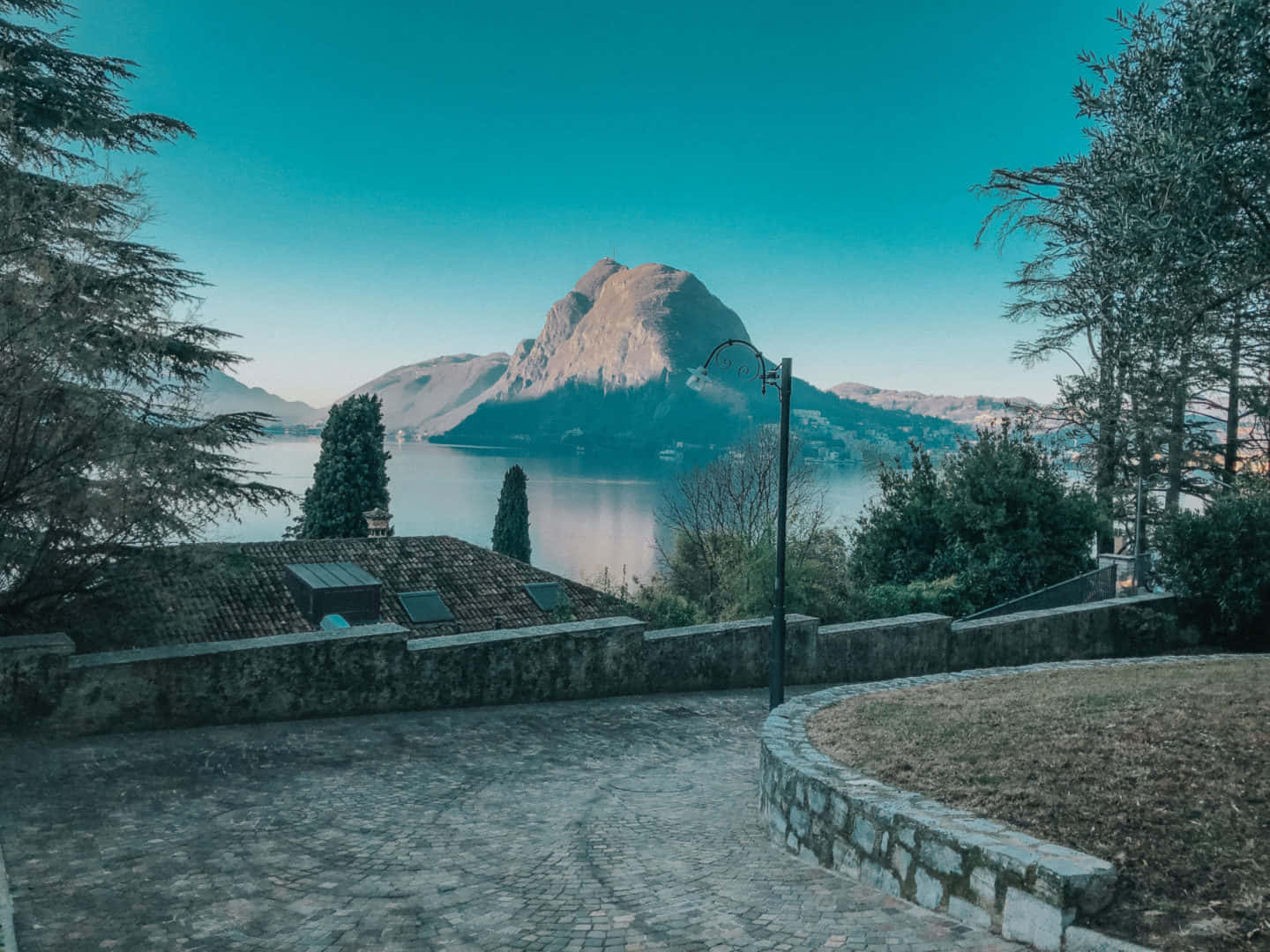 Lugano, Lake, mountain view, HD Desktop Wallpaper