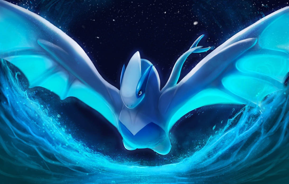 Lugia, ocean, cosmic void, SD Desktop Wallpaper