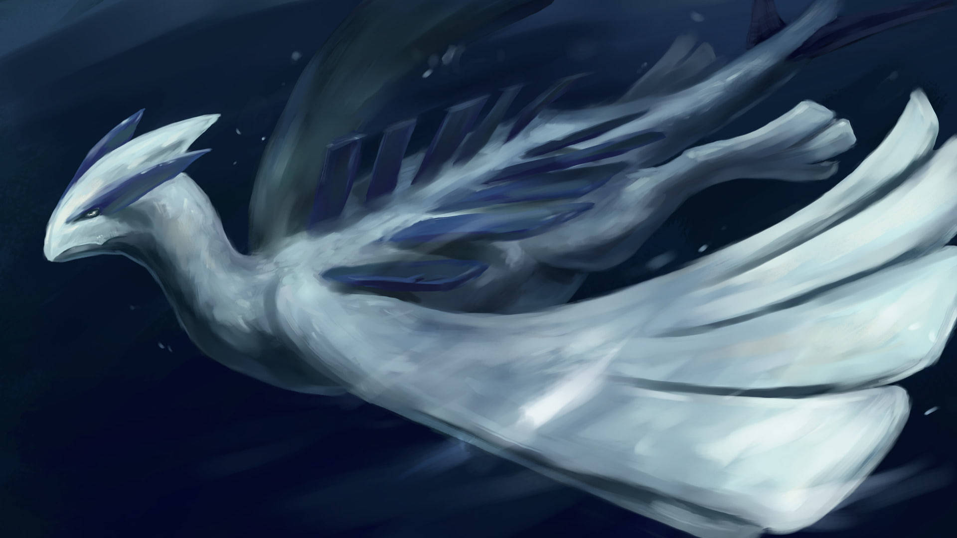 Lugia, white and blue, phoenix, Full HD Desktop Wallpaper