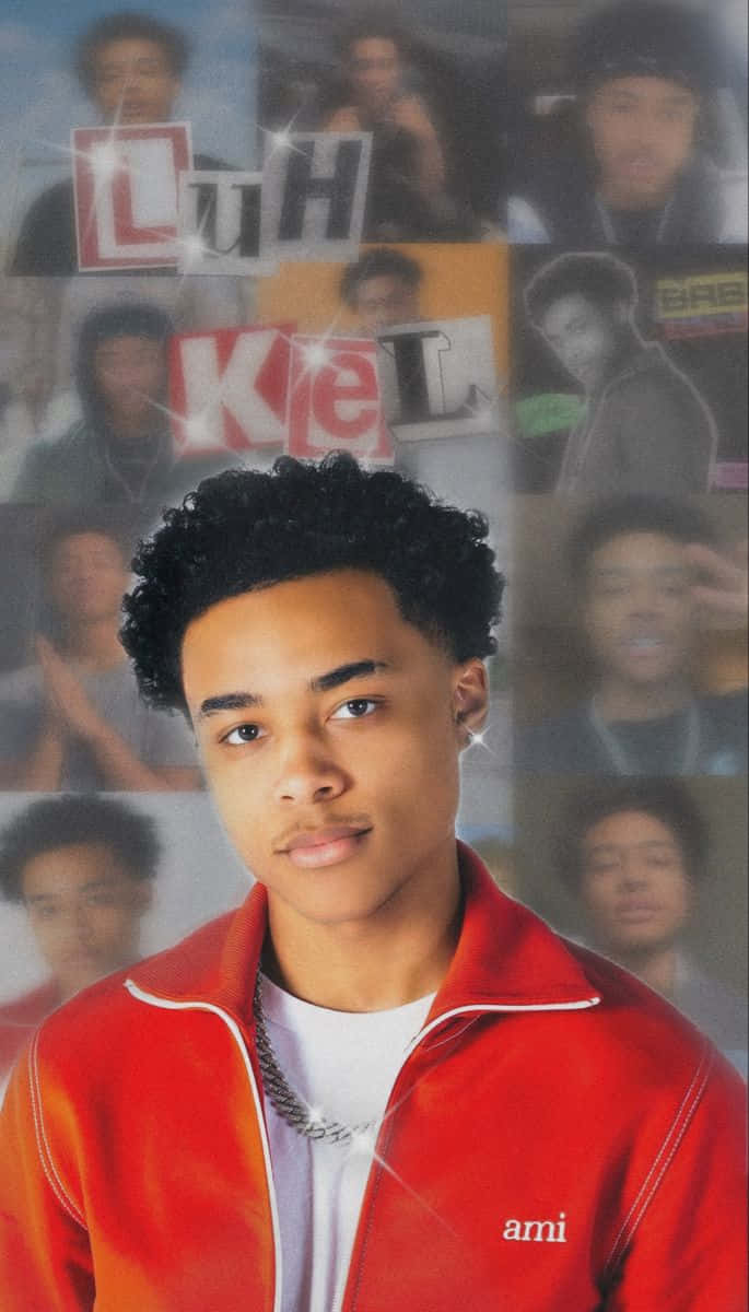 Luh Kel, red jacket, blurred faces, SD Phone Wallpaper