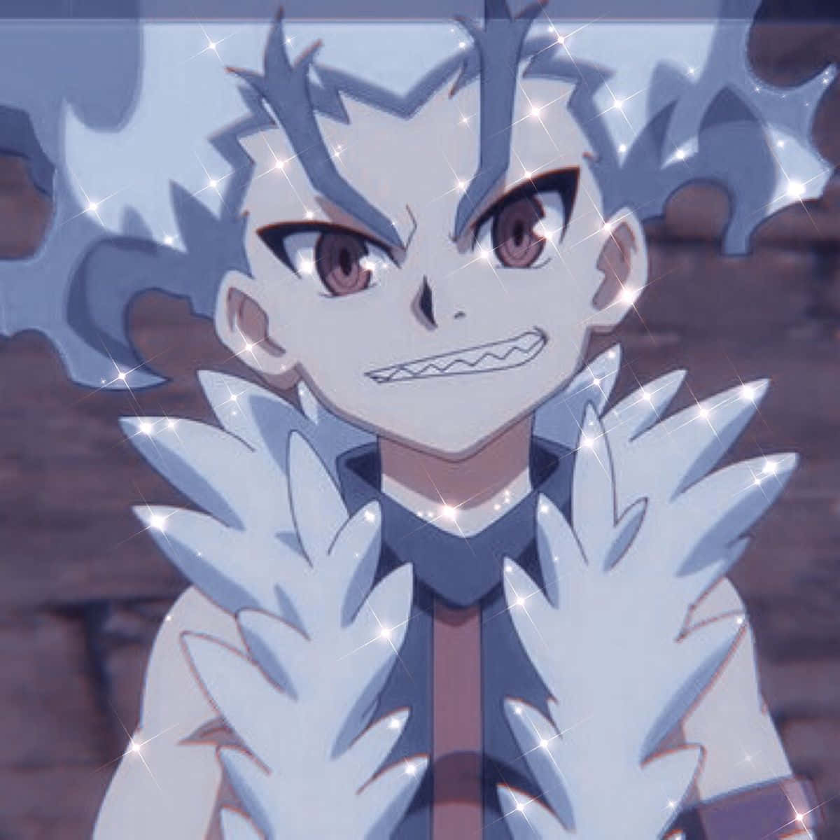 Lui Shirosagi, spiky silver hair, icy armor, SD Desktop Wallpaper