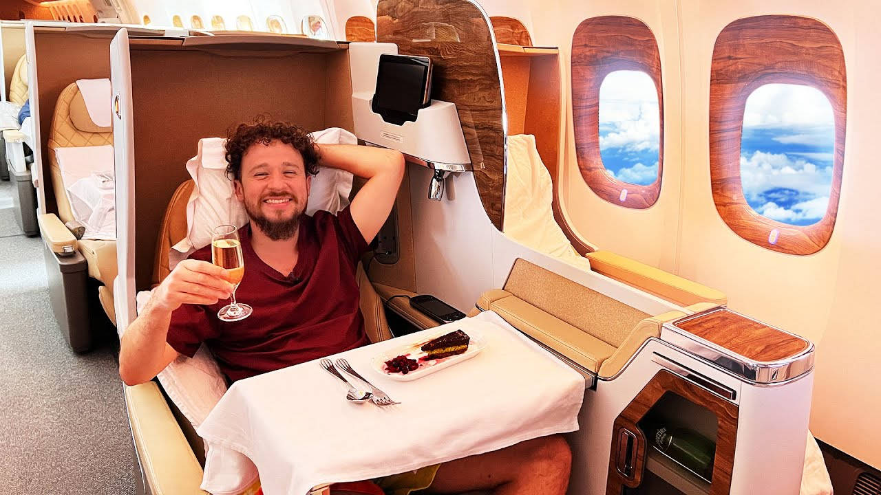Luisito Comunica, private airplane cabin, business class, HD Desktop Wallpaper