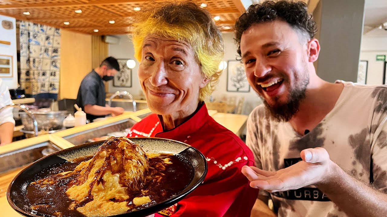 Luisito Comunica, omurice, chocolate-covered dessert, HD Desktop Wallpaper