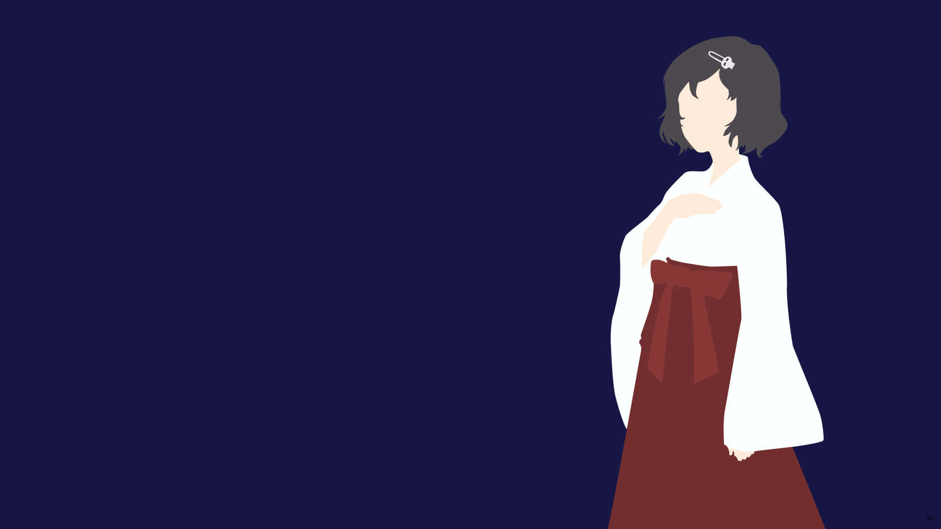 Luka Urushibara, white top, red skirt, Full HD Desktop Wallpaper
