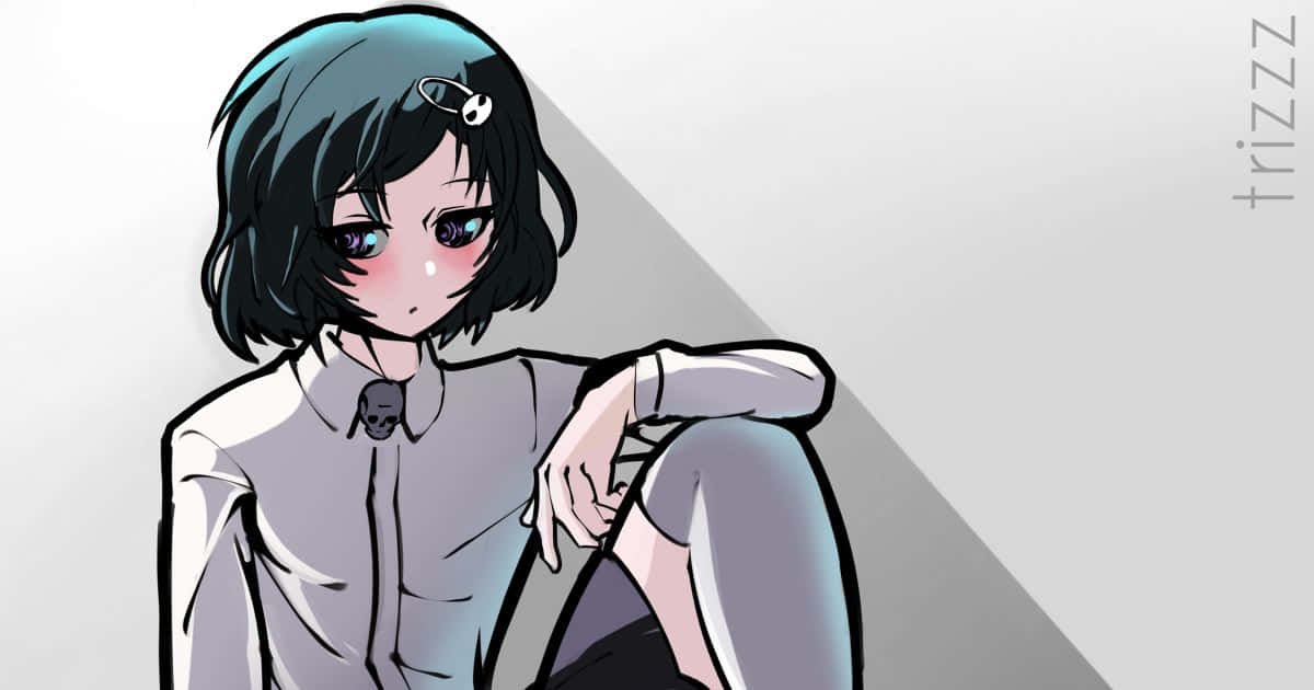 Luka Urushibara, short dark hair, purple eyes, SD Desktop Wallpaper