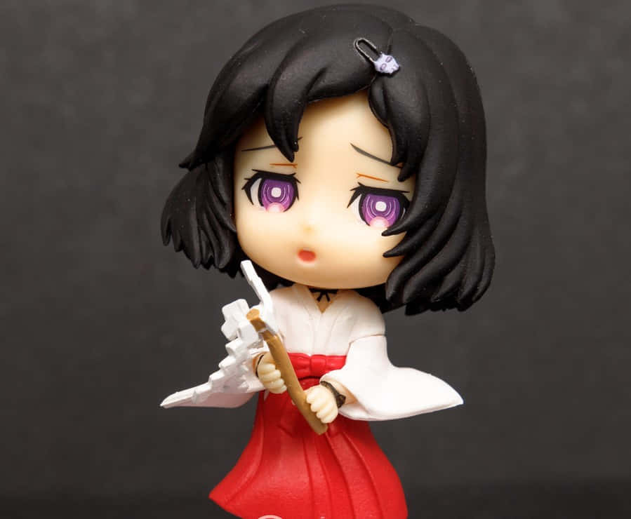 Luka Urushibara, chibi anime figurine, black hair, SD Desktop Wallpaper