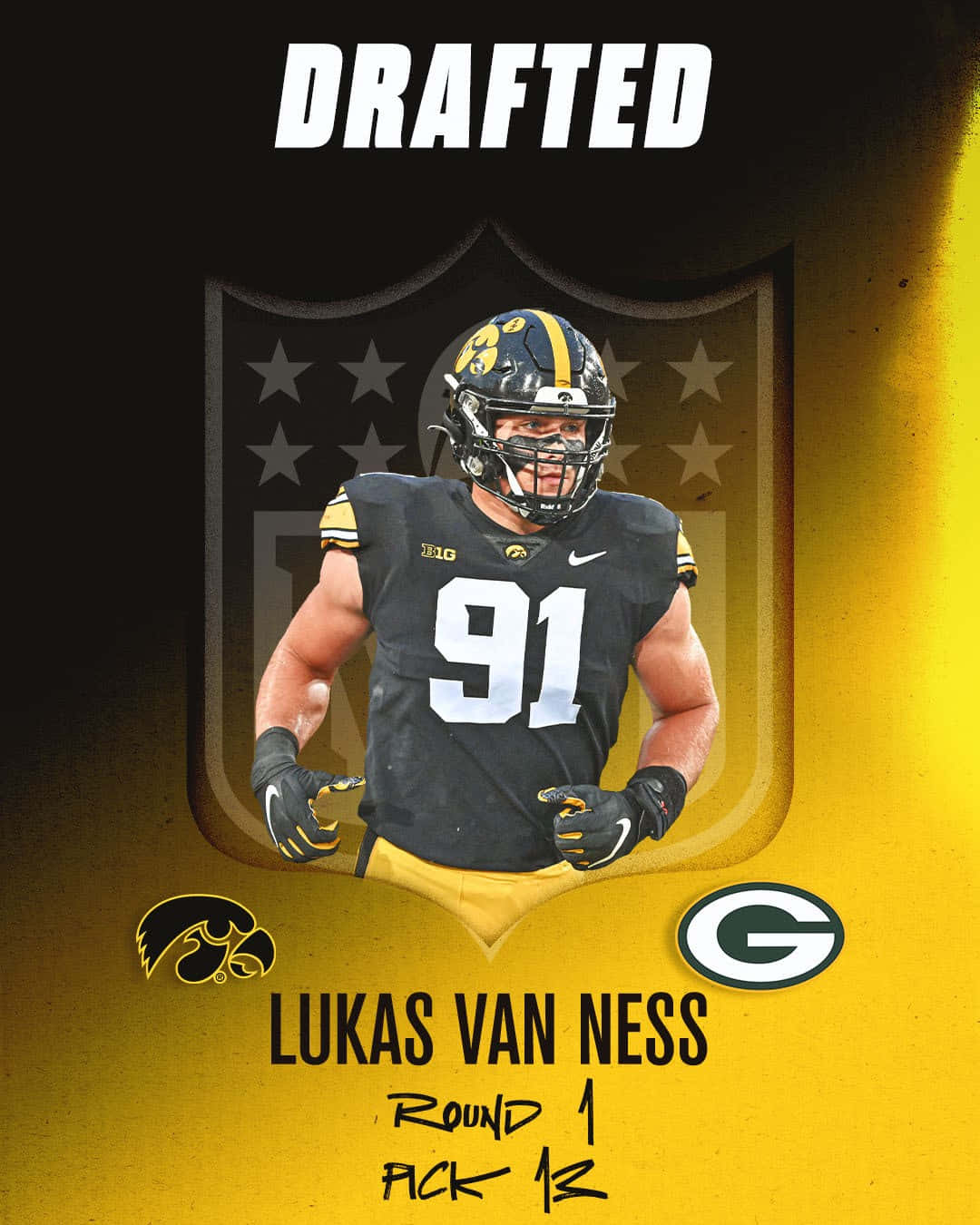 Lukas Van Ness, black and gold uniform, shield backdrop, HD Phone Wallpaper