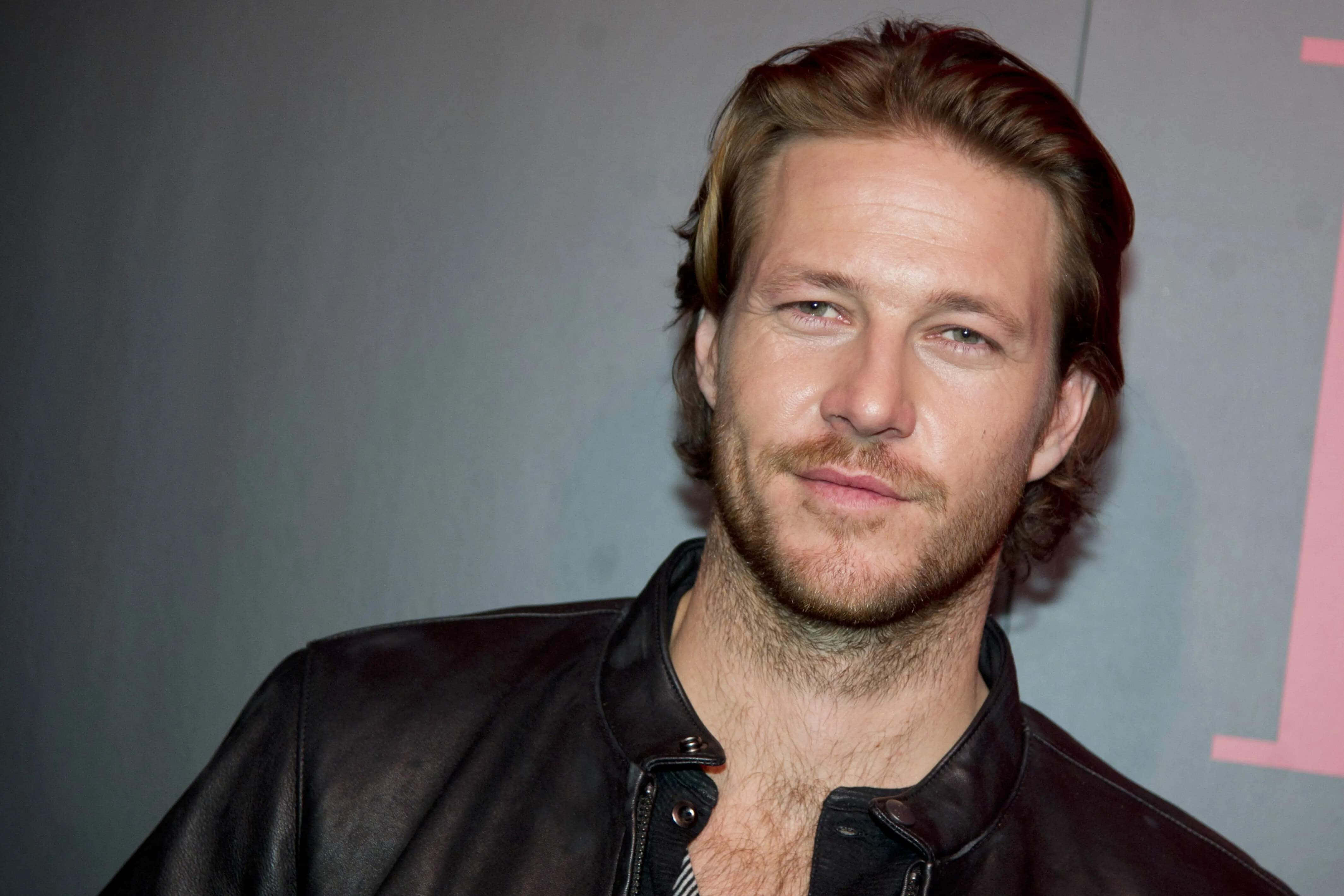Luke Bracey, black leather jacket, light brown hair, 4K Desktop Wallpaper
