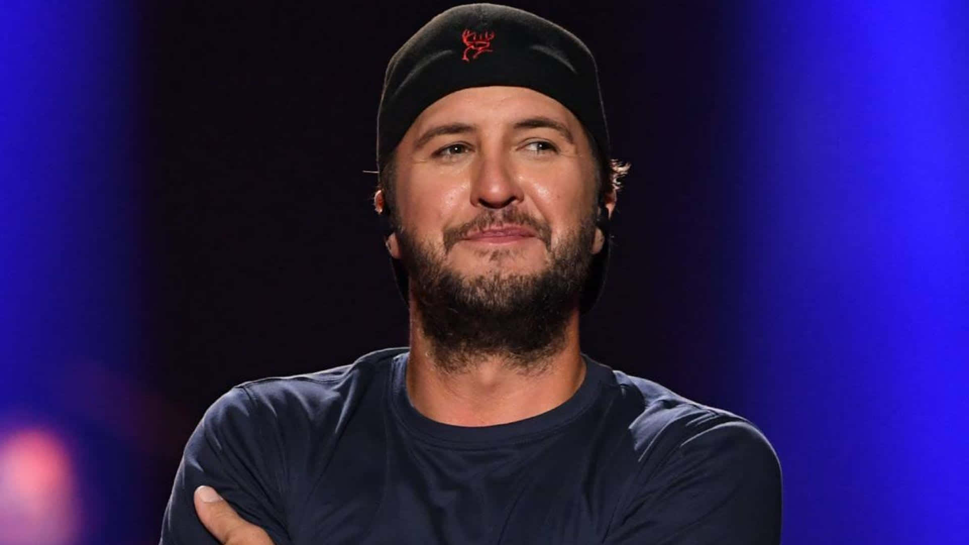 Luke Bryan, beard, black beanie, Full HD Desktop Wallpaper