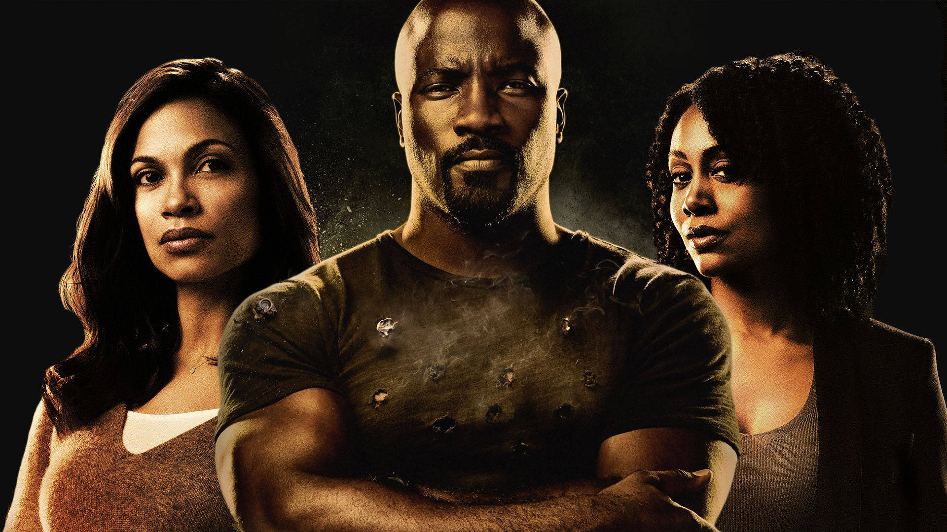 Luke Cage, dramatic lighting, smoke, Full HD Desktop Wallpaper