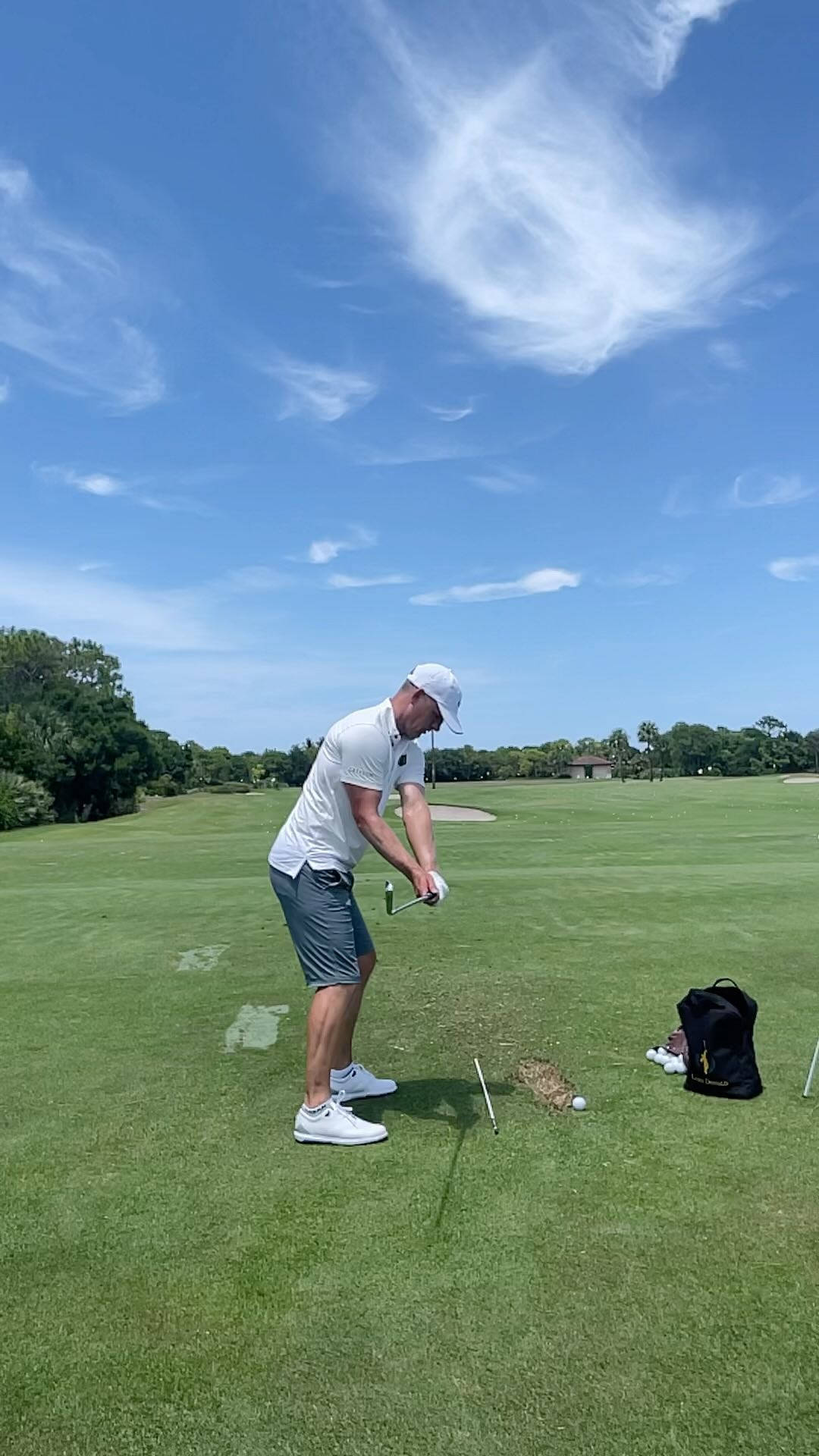 Luke Donald, white shirt, cap, Full HD Phone Wallpaper