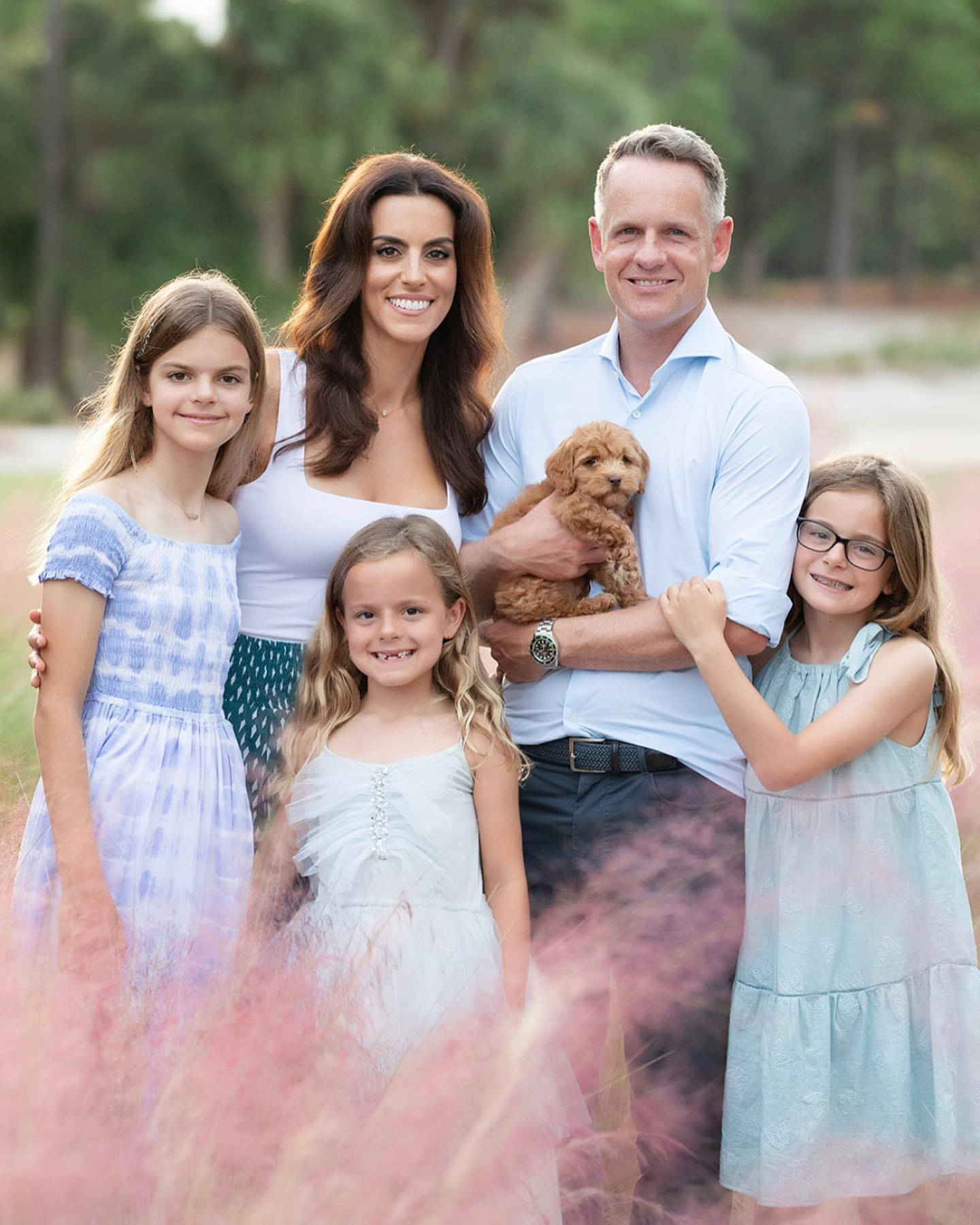 Luke Donald, family, fluffy puppy, HD Phone Wallpaper