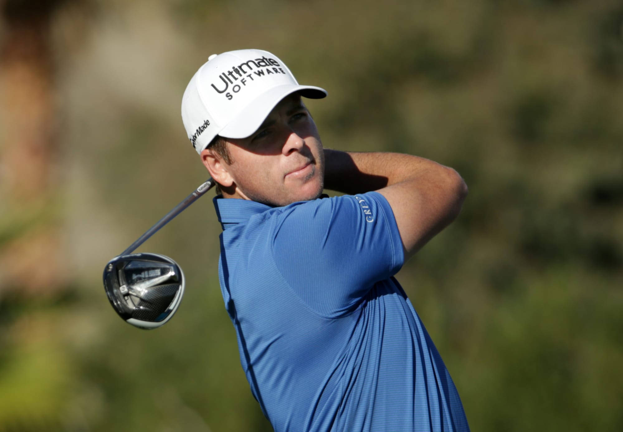 Luke List, golfer, blue shirt, Full HD Desktop Wallpaper